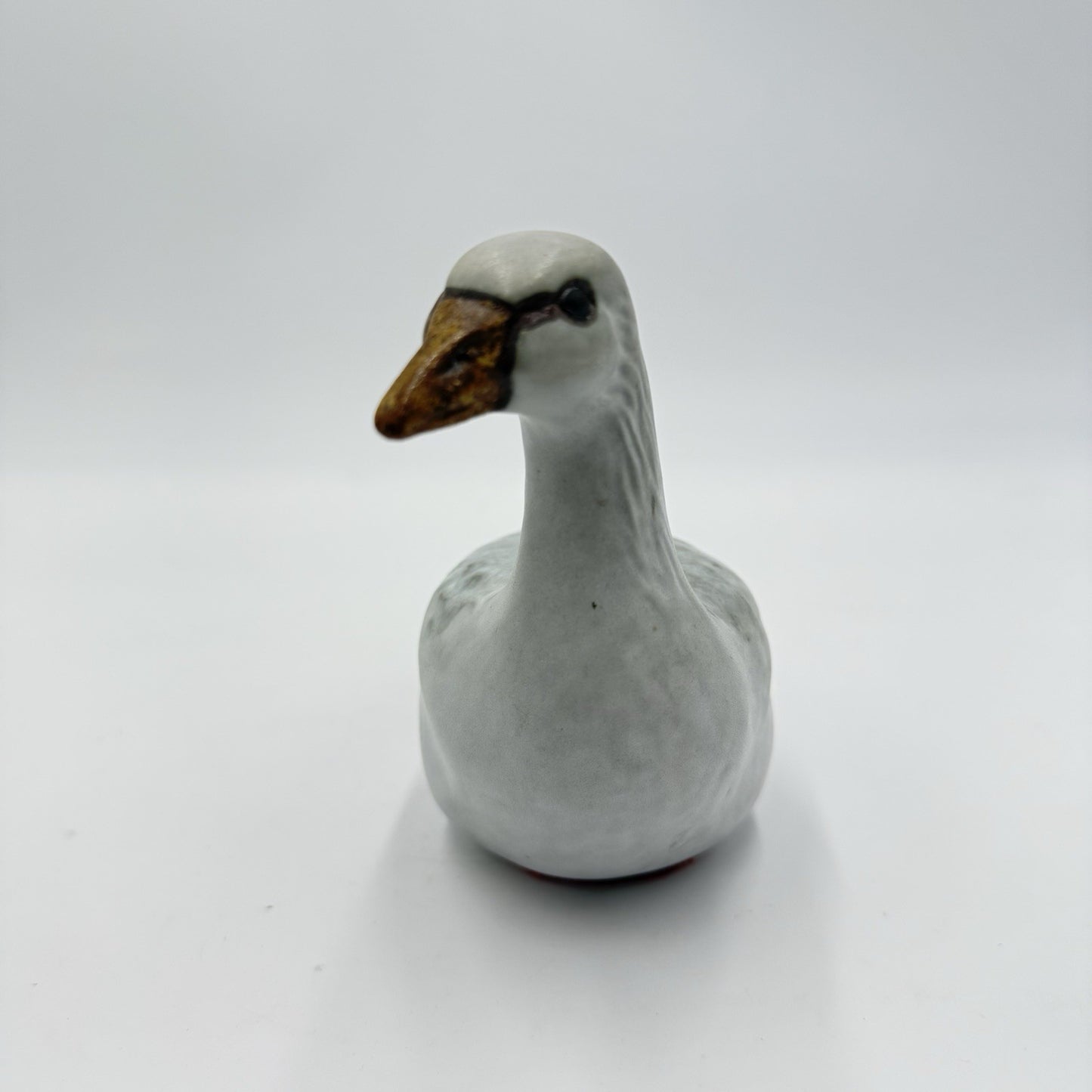 Anderson Design Vintage Studio Art Pottery Goose Figurine Blue Grey Bird Signed