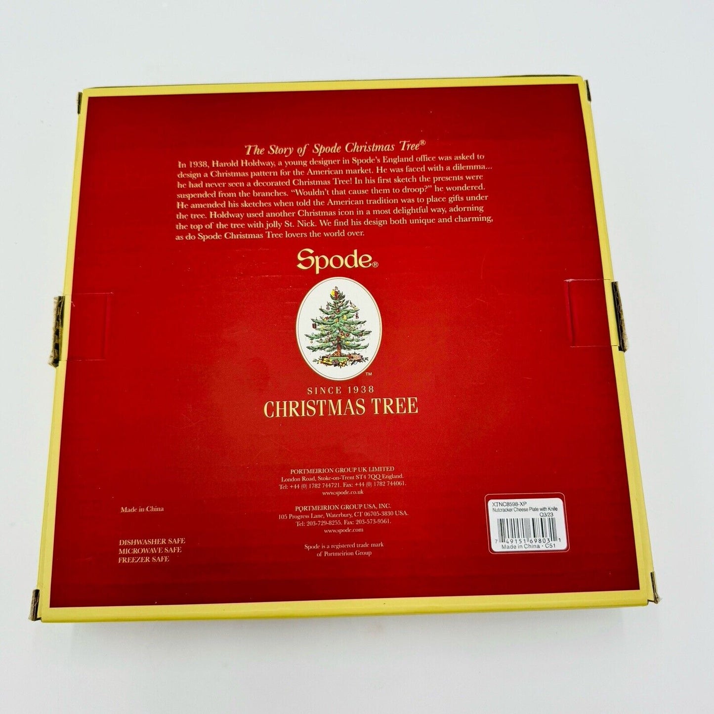 Spode Christmas Tree Nutcracker Cheese Plate & Knife Set NIB