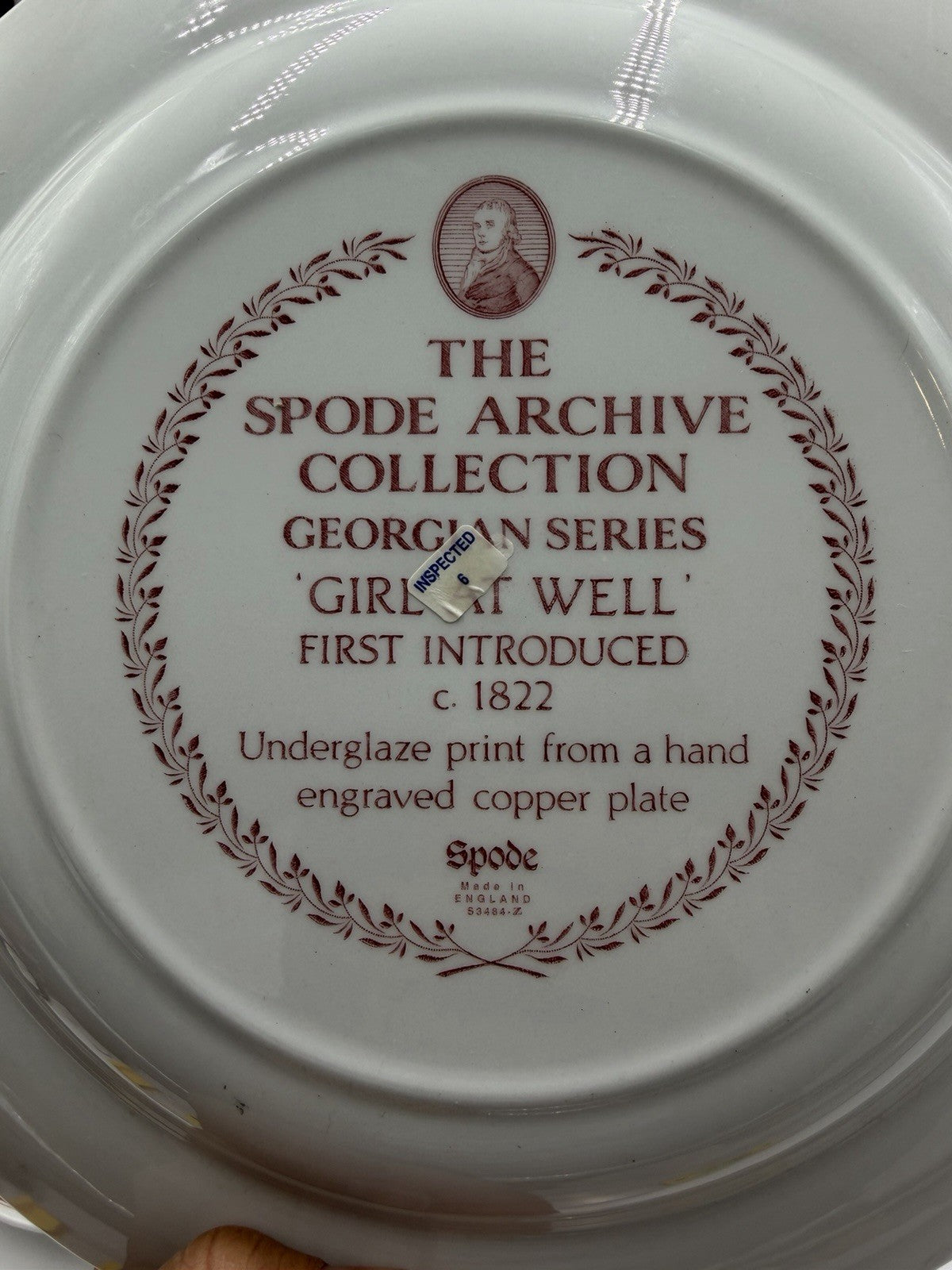 4 Spode England Porcelain Archive Collection Georgian Series Red Floral Plates