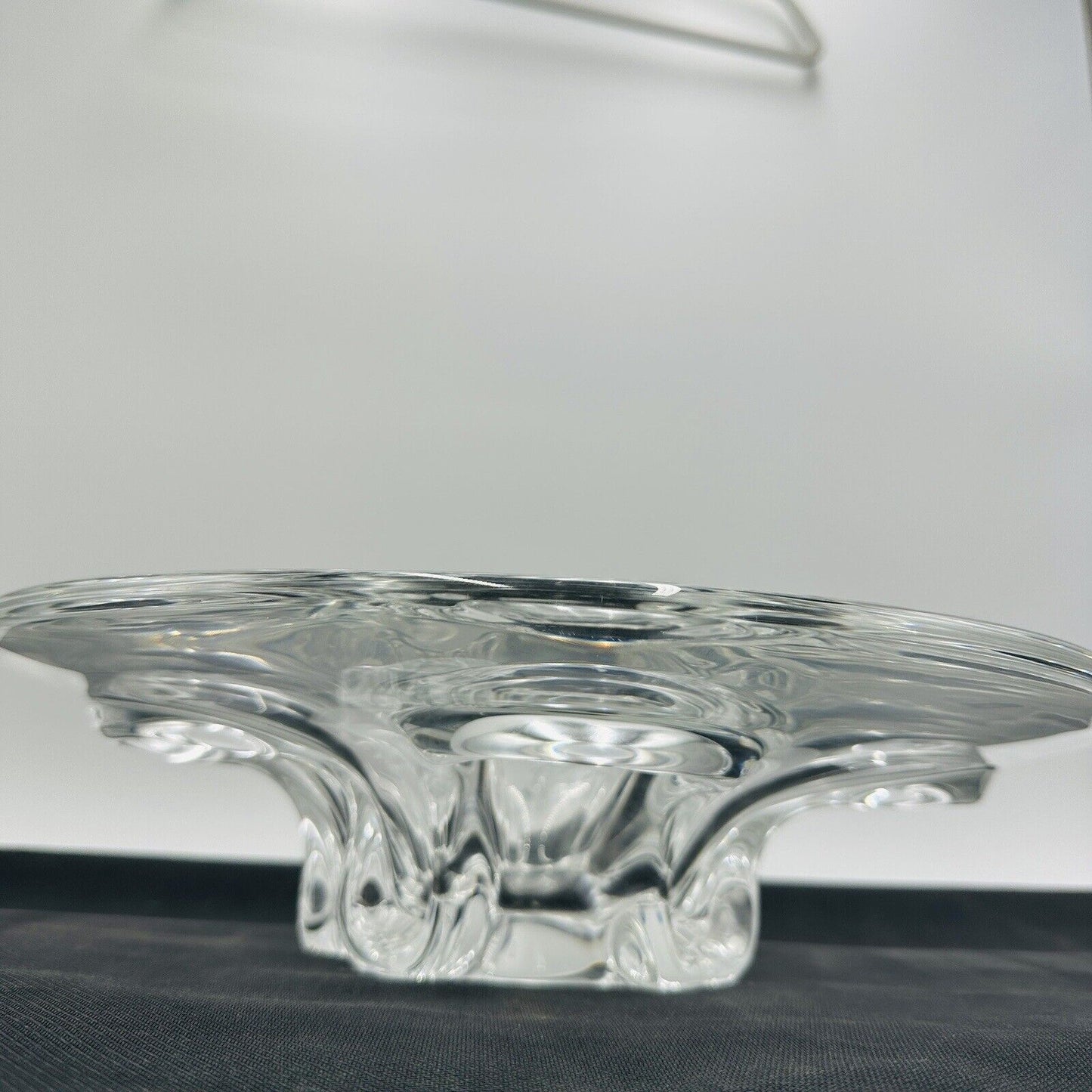 Severes Crystal Centerpiece France 14.5in Wide Large Vintage Fruitbowl Serveware