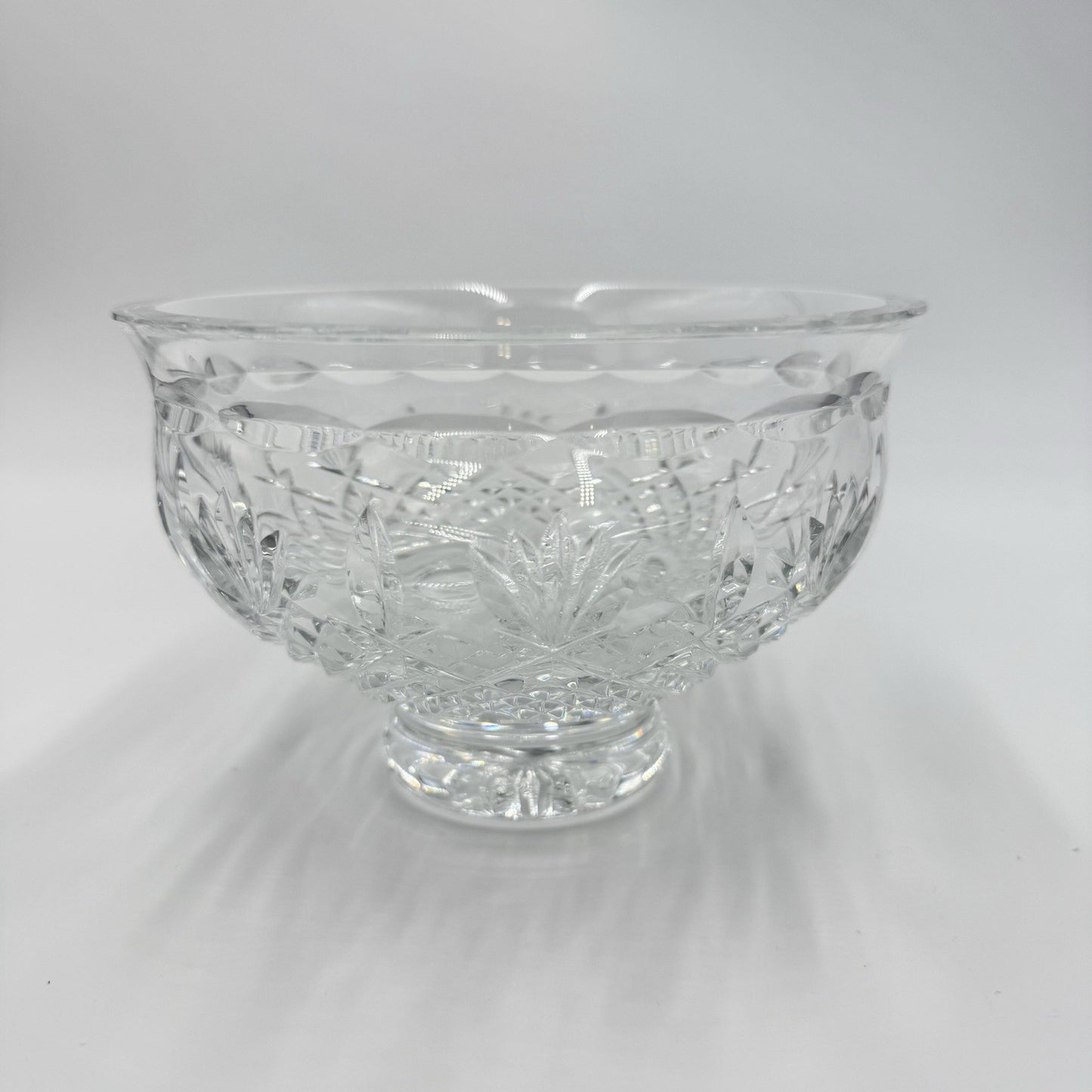 Vintage Waterford Crystal Killarney Footed Bowl 6" Ireland Etched Clear