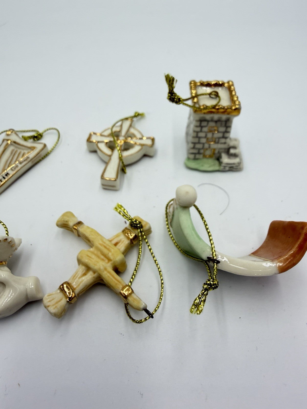 Lenox Luck of the Irish Miniature Tree Ornaments 8 Ornaments Porcelain