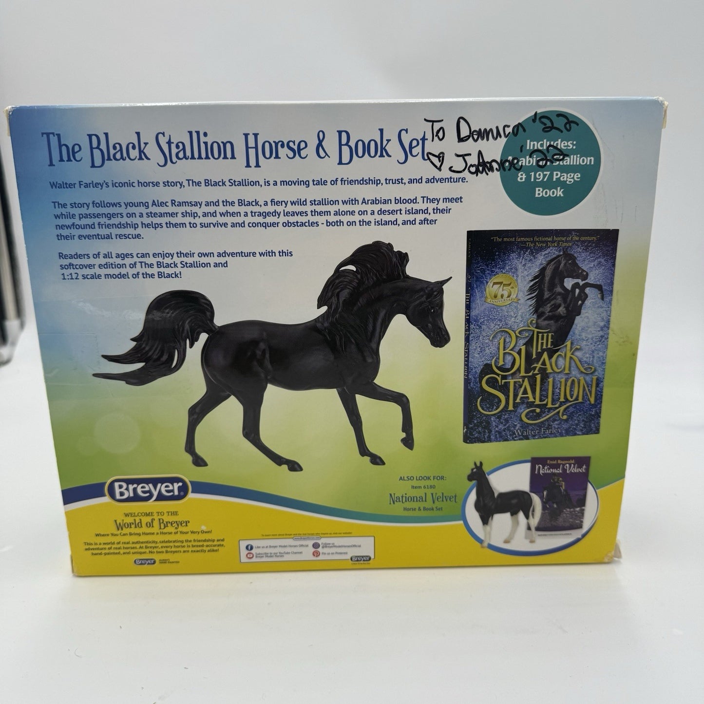 Breyer Classic The 75th Anniversary Black Stallion Horse and Book Set Scale 1:12