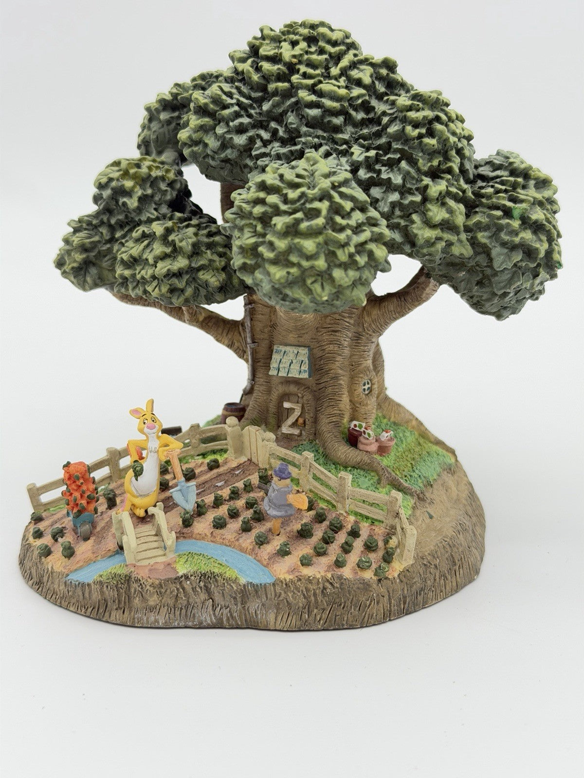 Rare Danbury Mint Winnie The Pooh Rabbits House Mini tree Figurine 5” Painted