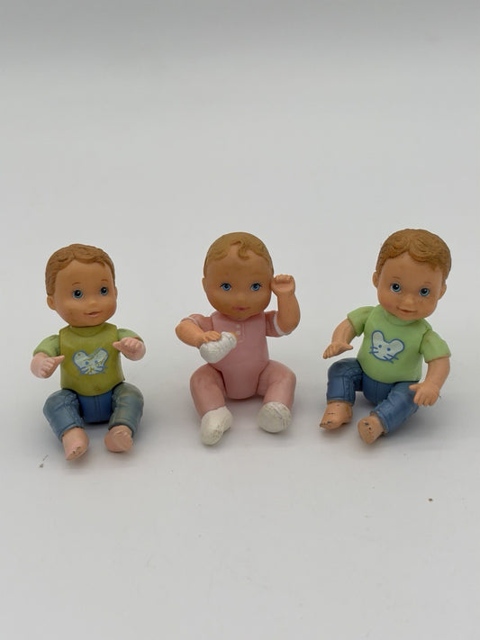 Fisher-Price Loving Family Dollhouse Twin Time Boy & Girl Babies - Vintage 1998