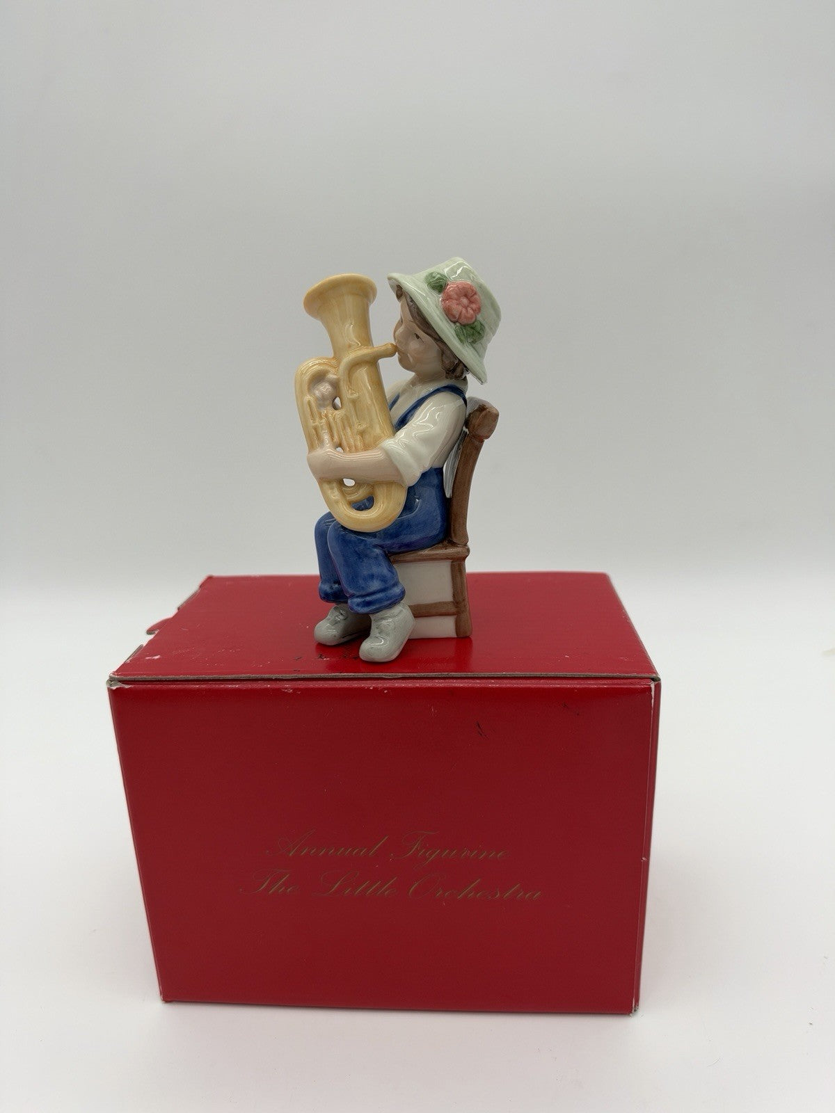 BING & GRONDAHL Denmark Little Orchestra Marie Playing Tuba Porcelain Figurine