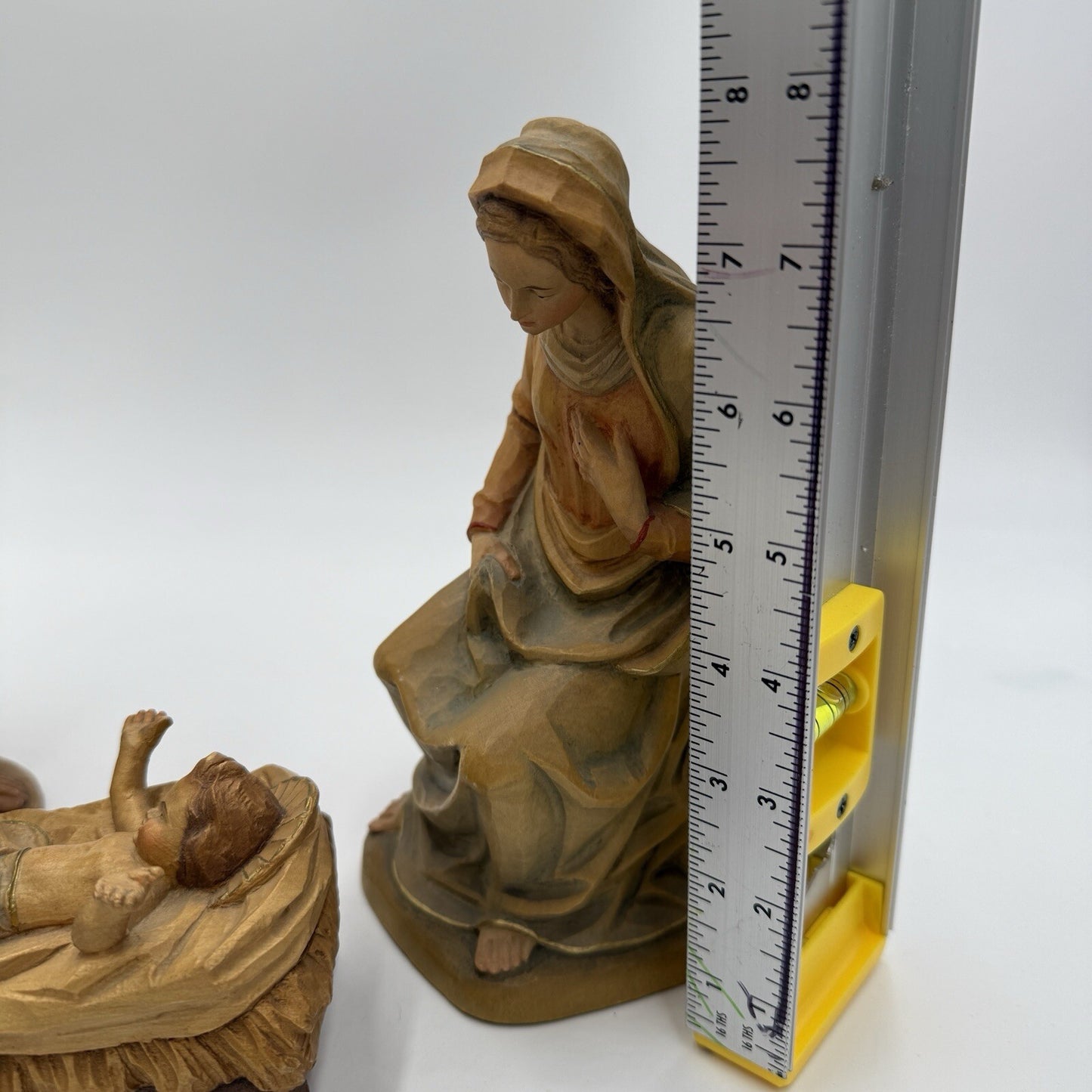 ANRI KARL KUOLT Wood Carvings ITALY Nativity Set Large 10in Folk Art Christmas