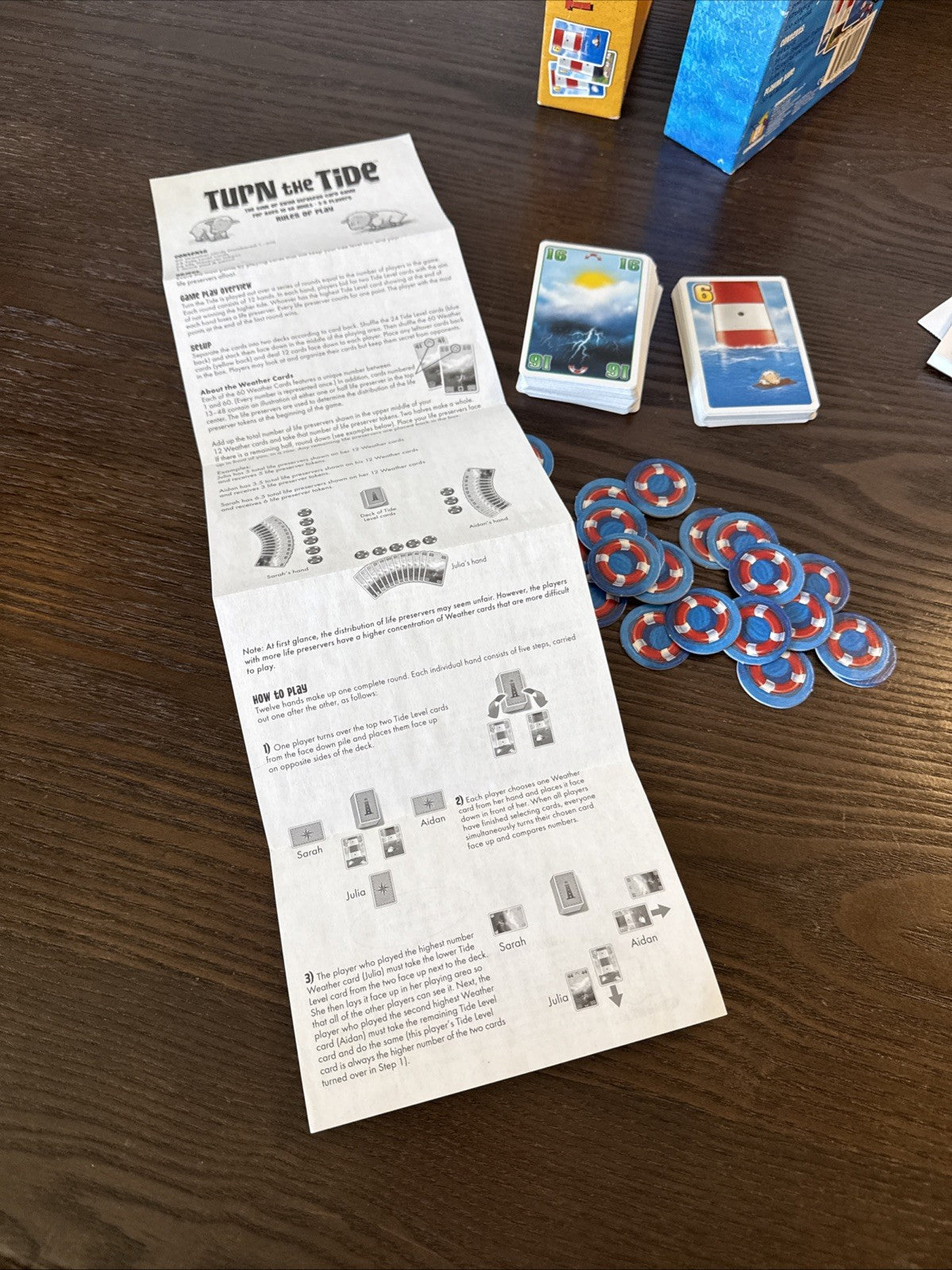 Turn The Tide Card Game by Gamewright 100% Complete 2004 Rare Fun Game