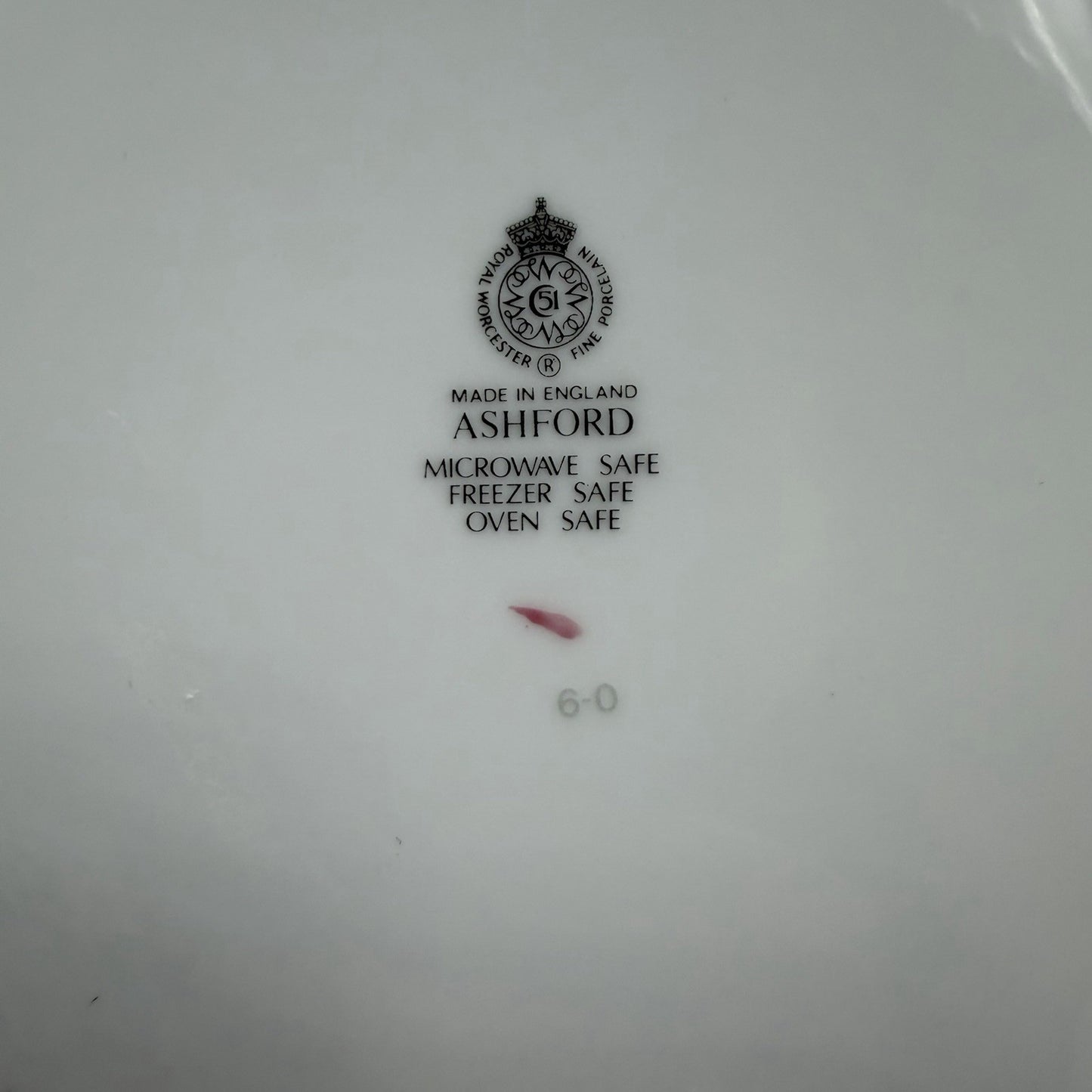 Rare Royal Worcester Ashford Red Trim 10" Large Salad Serving Bowl Porcelain UK