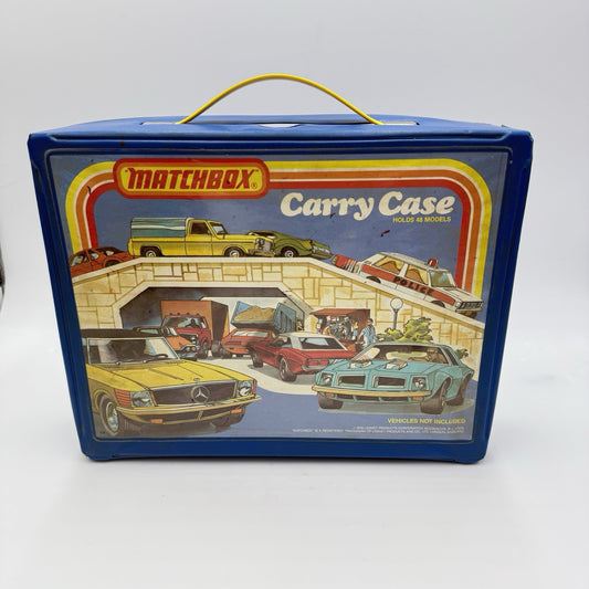 Matchbox 1974 Carry Case Holds 48 Models No Trays Blue