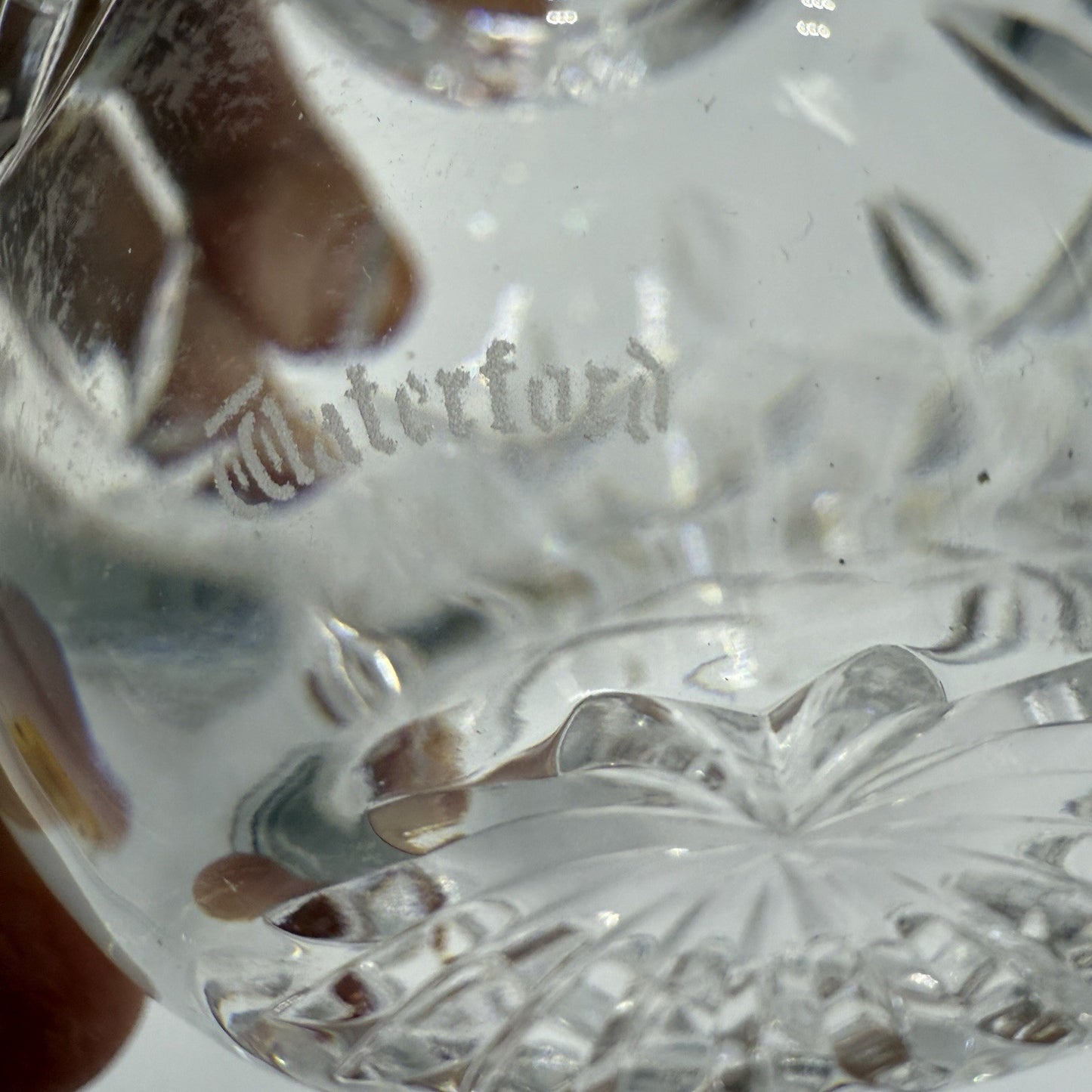 Vintage Waterford Crystal Lismore Honey Pot With Lid Clear 5in Ireland Gothic
