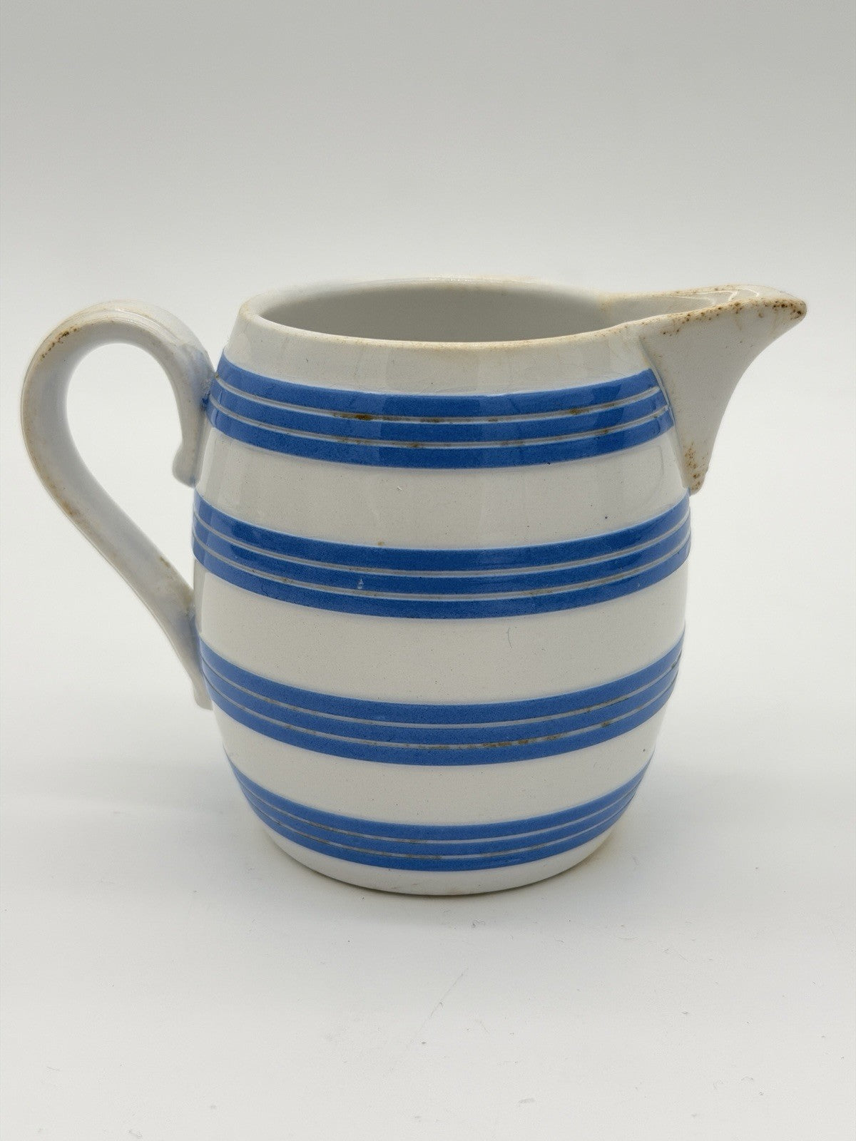 Vintage Villeroy & Boch Dresden Porcelain Saxony Blue Striped HG #7 Pitcher