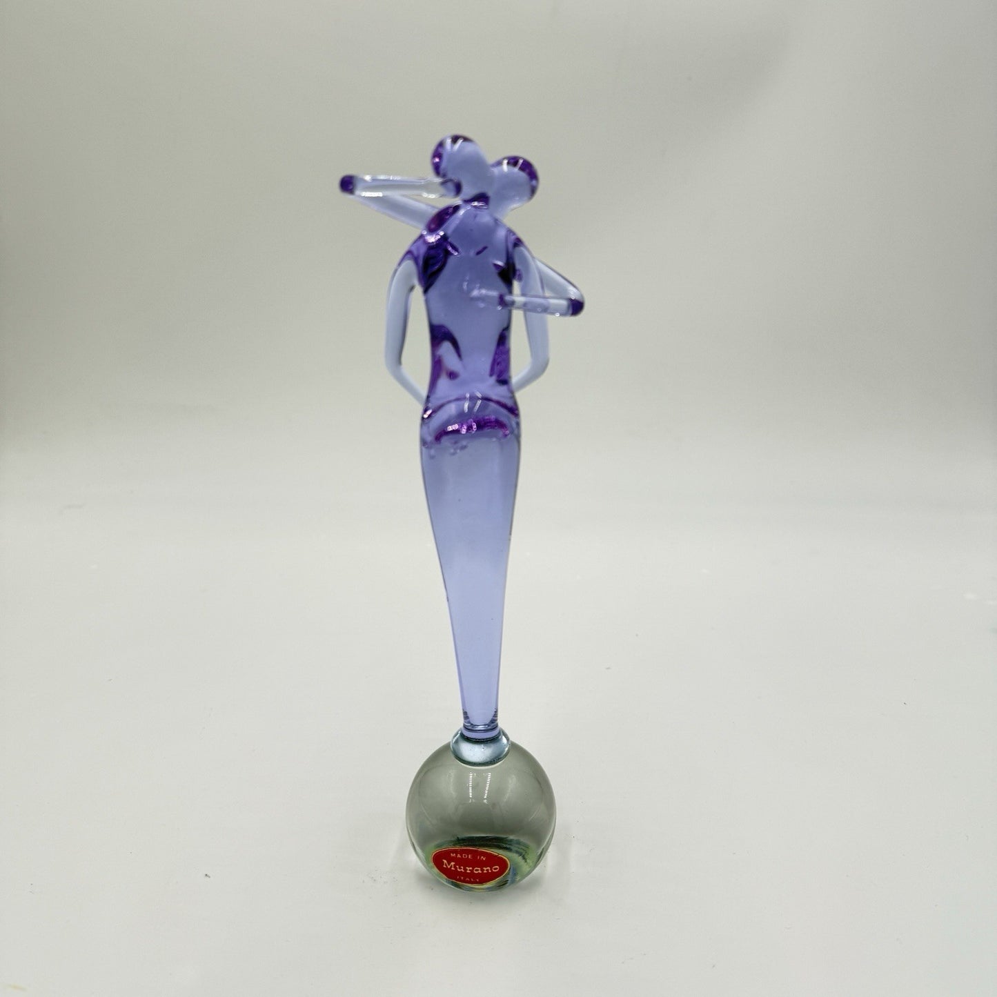 Murano Art Glass Italy BUCELLA CRISTALLI THE EMBRACE Sculpture 9” Purple