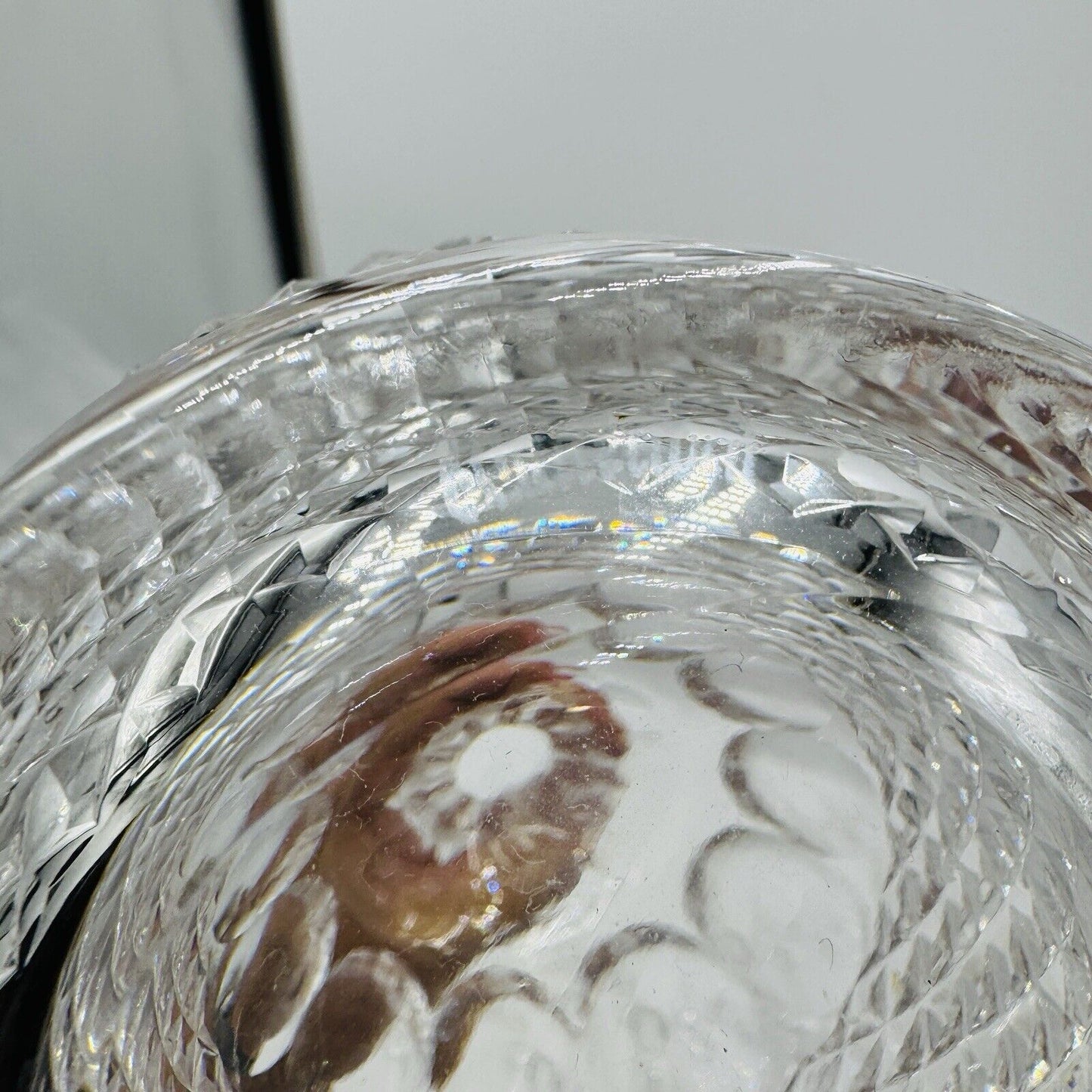 Waterford crystal colleen pattern decanter & 4 claret wine glasses Irish Clear