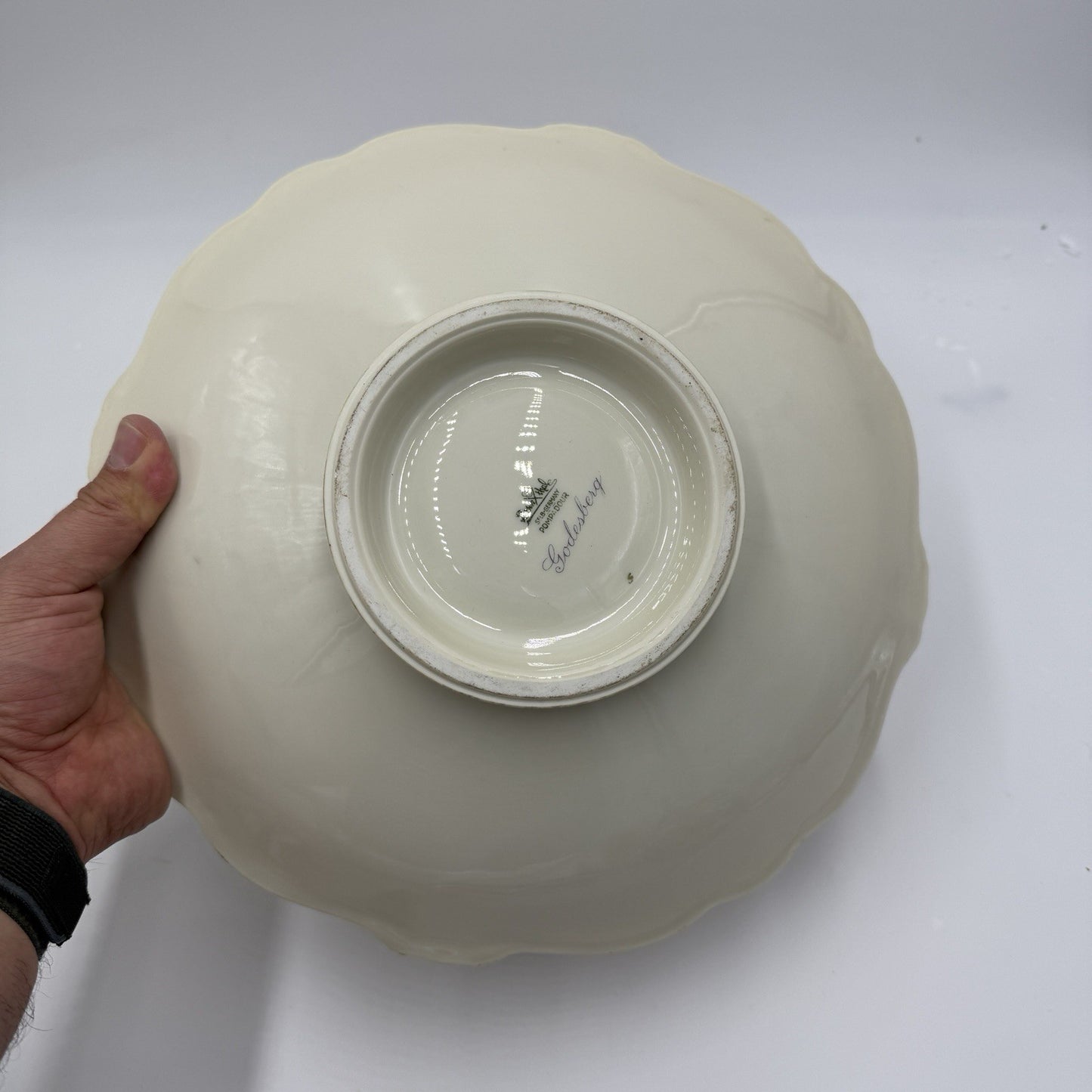 Rosenthal Pompadour Godesberg Porcelain footed serving bowl early 20th C Floral