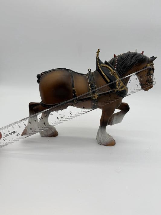 Vintage Anheuser Busch Budweiser clydesdale figurine 1960s Molded Plastic Horse