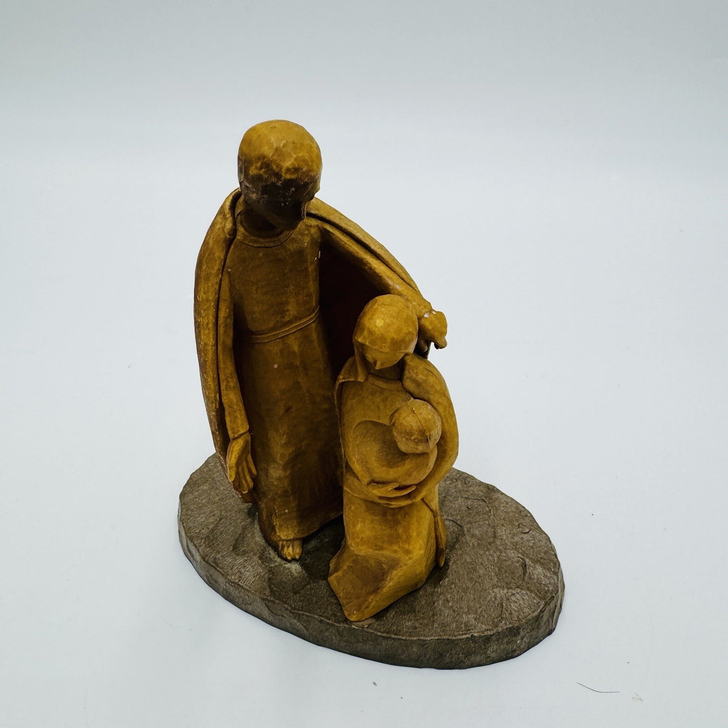Mod Depose Plastic Religious Mary Joseph Baby Jesus Nativity Italy 6in Vintage