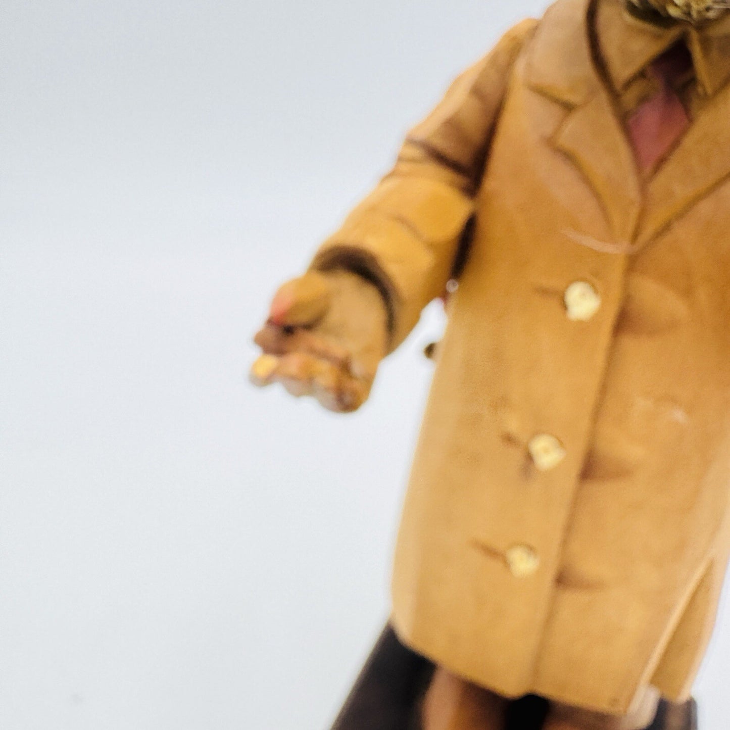 Anri Hand Carved Wood Doctor Figurine Pediatrics Medicine 6.75" Folk Art Vintage