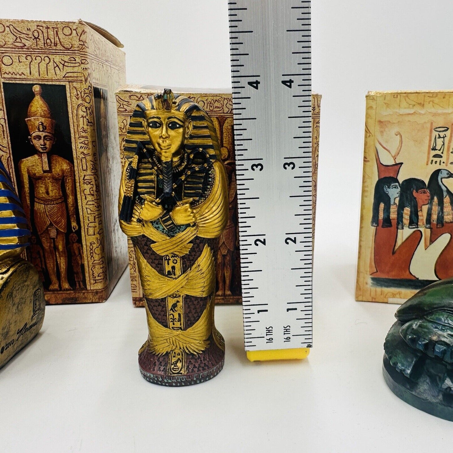 Egyptian Collection Figurines Resin Hand Painted Myths & Legends Adams Apple Vtg