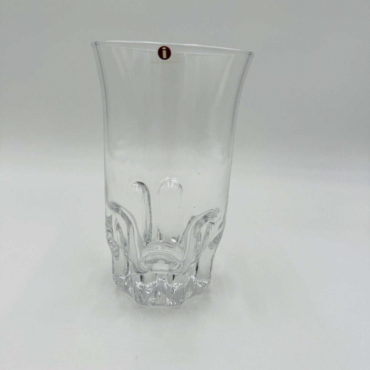iittala Finland Crystal Glass Vase Marja Design Tapio Wirkkala 6.5” 1976 Vintage