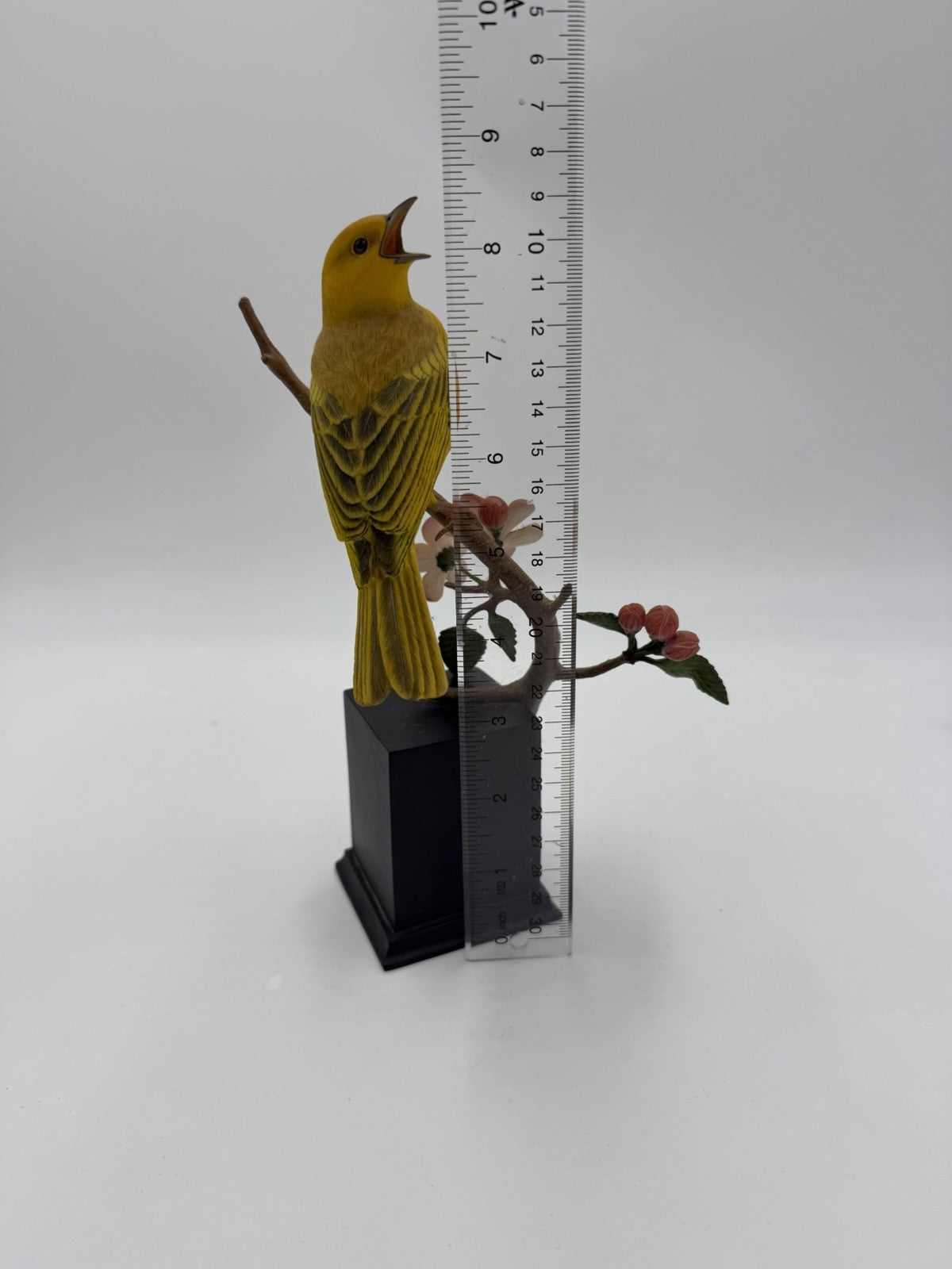 RARE Danbury Mint SPRING SERENADE Yellow WARBLER Bird Figurine BY JEFF RECHTIN