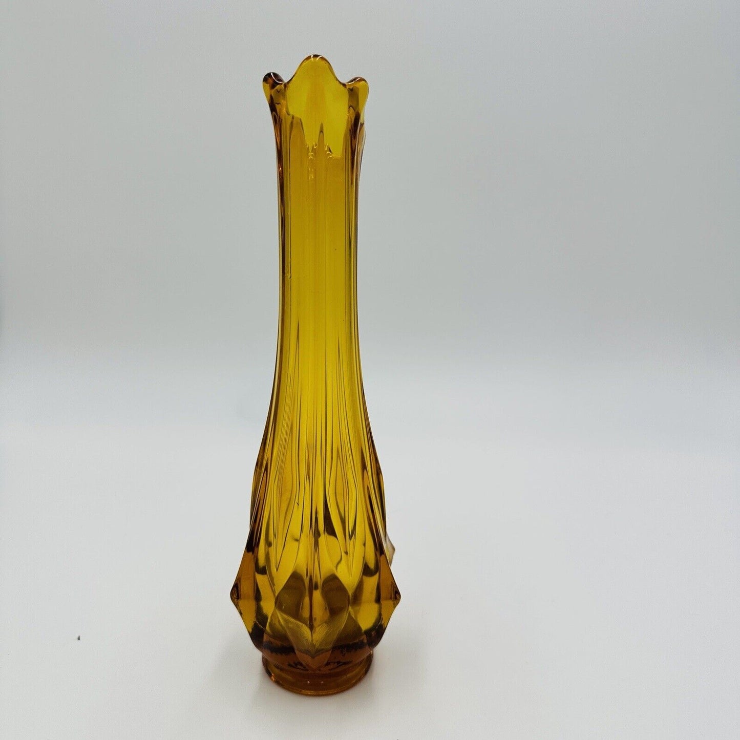 Kanawha Vase Amber Glass Vintage Home Decor 11in Tall Large Bud