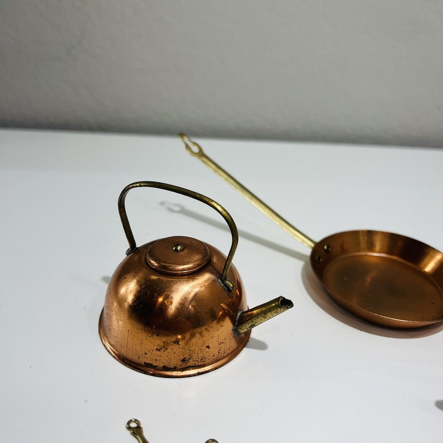 American Girl Compatible Camping Set 9 Pieces Copper Pots England Collectibles
