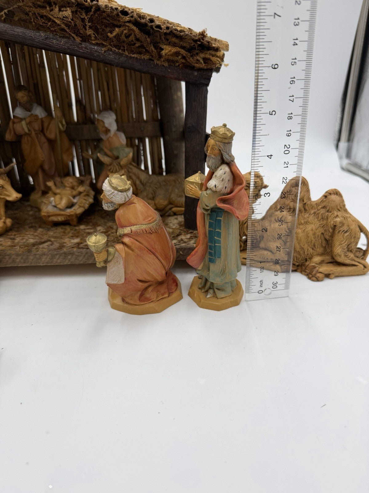 Vintage Fontanini Italy Nativity 22 Pcs + Stable Set Christmas 5” Figurines