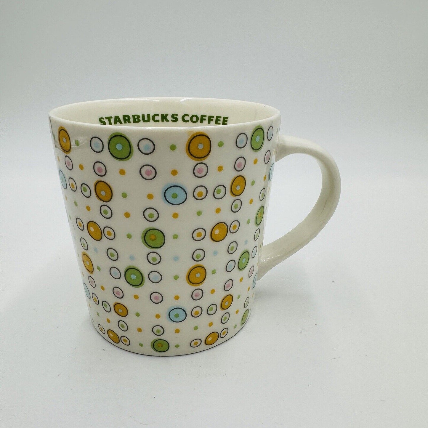 Starbucks Coffee Mug 2005 Circles Bubbles Dots 16oz Dining Tea Kitchen