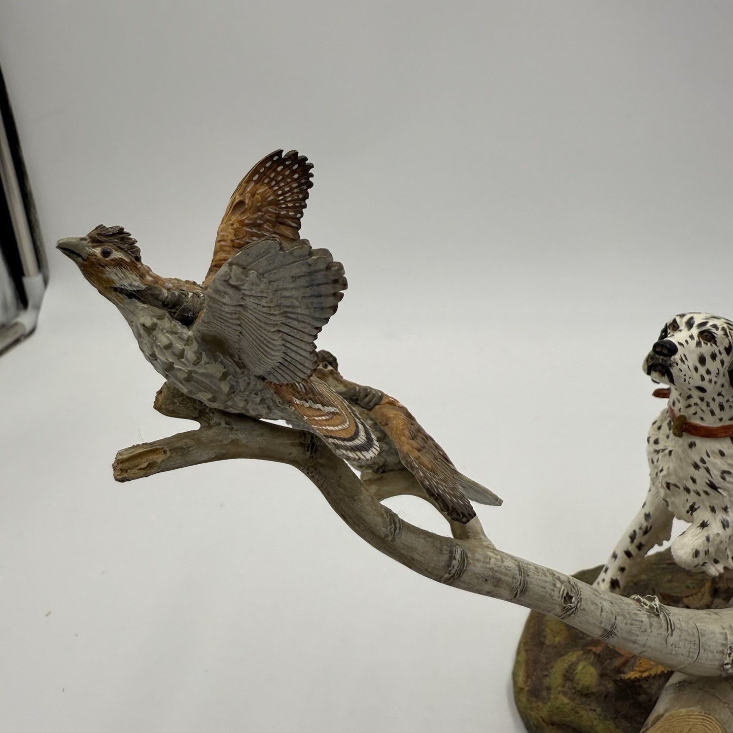The Danbury Mint Autumn Wings Hunting Dog Signed Stan Bentall Sculpture 8”x12”