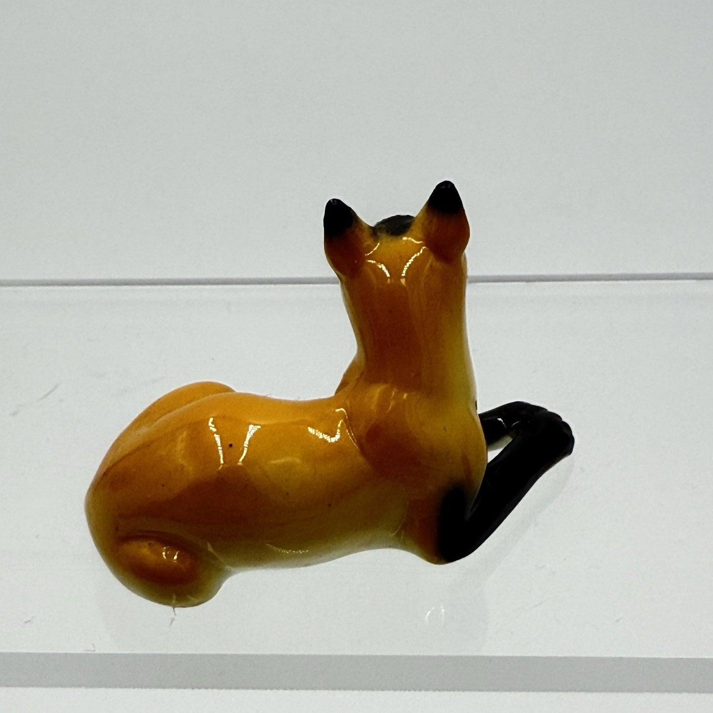 Vintage Bone China Siamese Painted Cat Miniature Figurine 1.5”x 2.5”