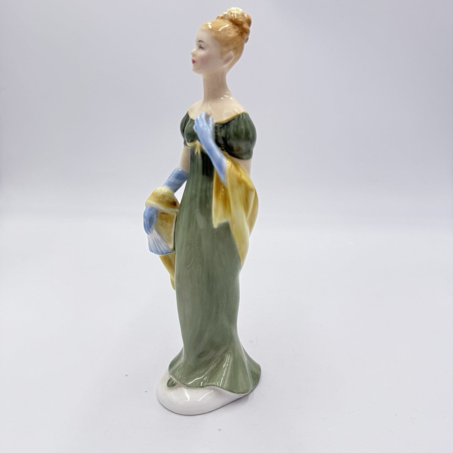 Royal Doulton Lorna PorcelainGreen Dress Yellow Shawl Figurine England #HN2311