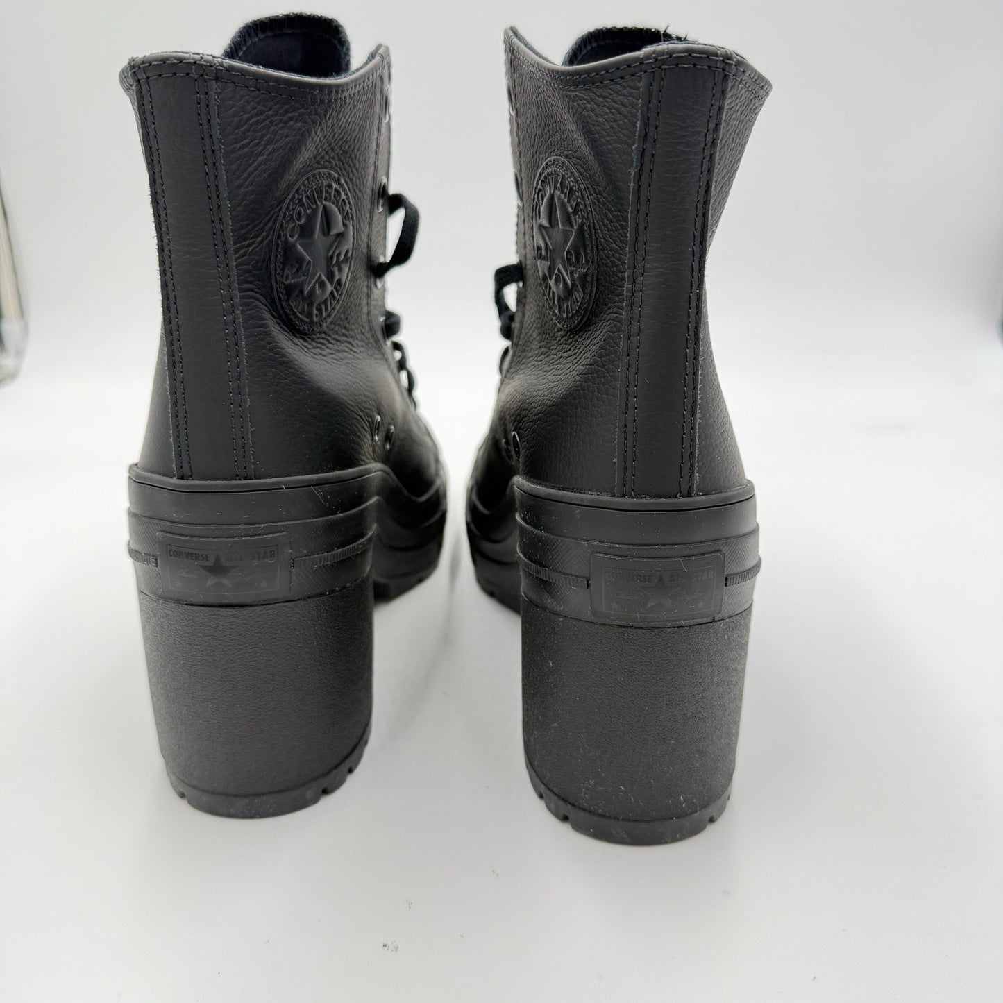 CONVERSE Chuck 70 De Luxe Heel Leather Boots Shoes A06145C Size 9 Women Black