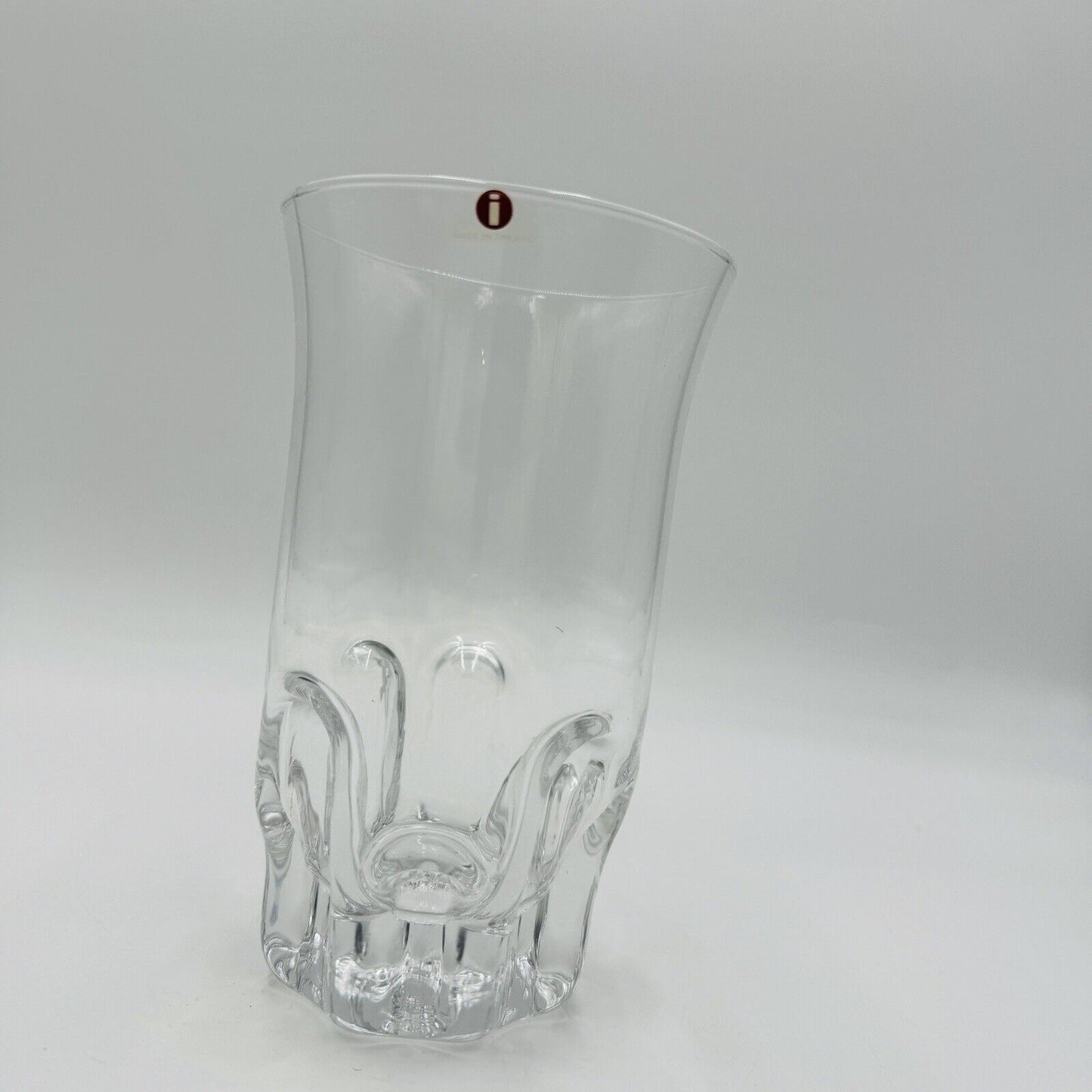 iittala Finland Crystal Glass Vase Marja Design Tapio Wirkkala 6.5” 1976 Vintage