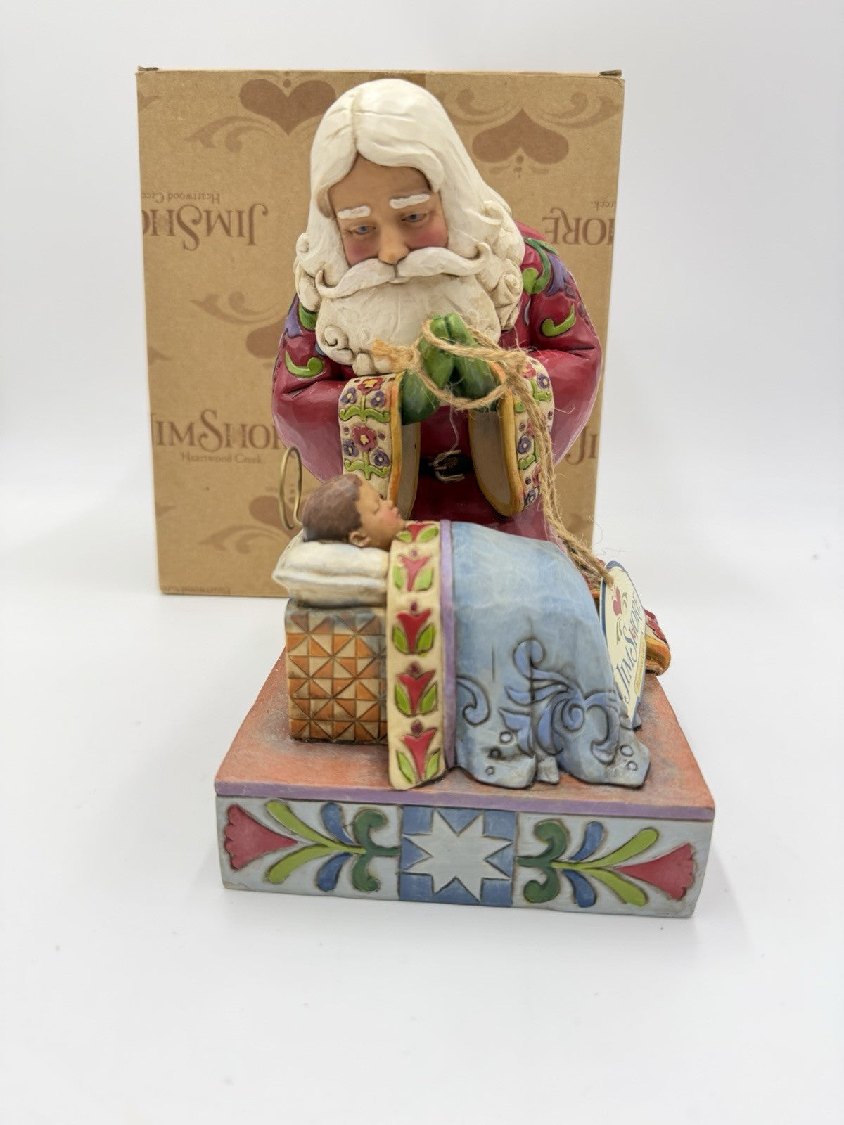 Jim Shore Heartwood Creek The Real Meaning Of Christmas 7” Santa Jesus Figurine