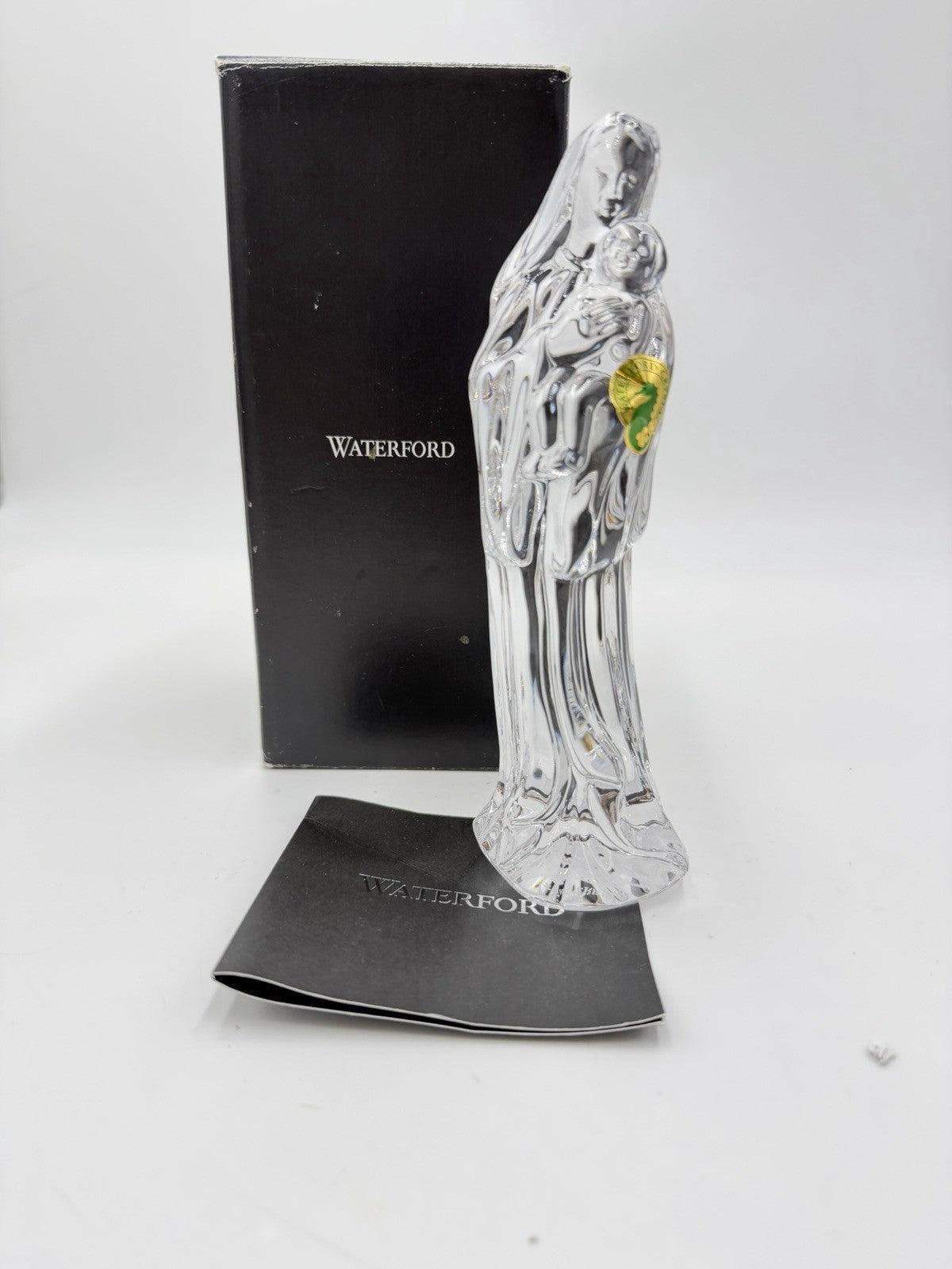 Waterford Crystal Slovenia Mother & Child Crystal 7” Figurine Nativty Mary Jesus