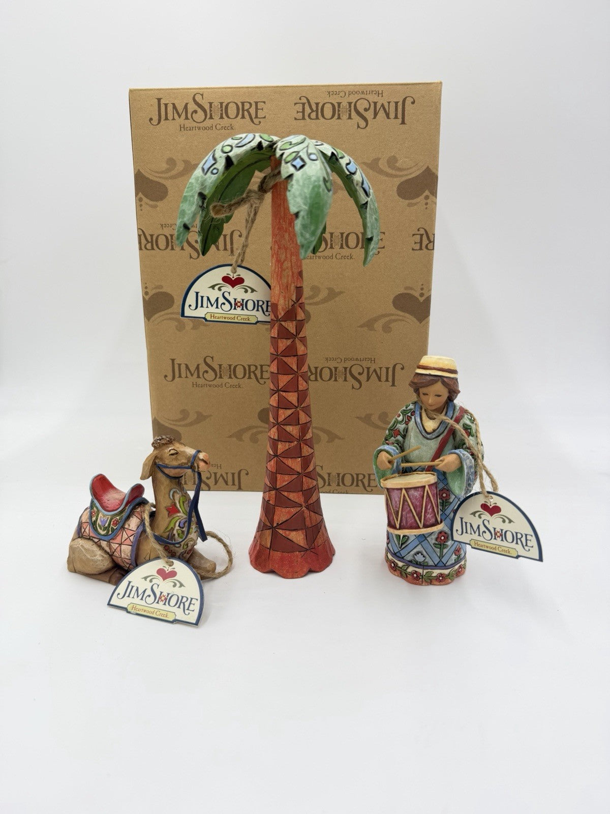 Jim Shore Heartwood Creek Let Heaven & Nature Sing Camel Drummer Boy Figurines