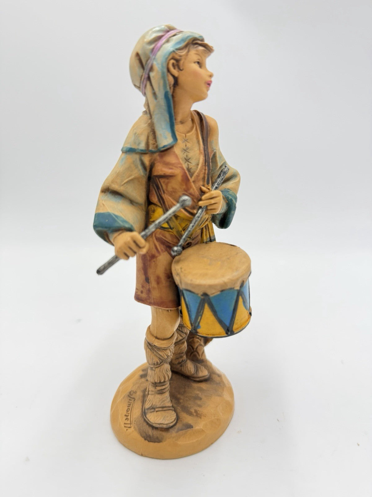 Rare E Simonetti Fontanini Italy 6.5”Jareth 1989 Nativity Drummer Boy Figurine