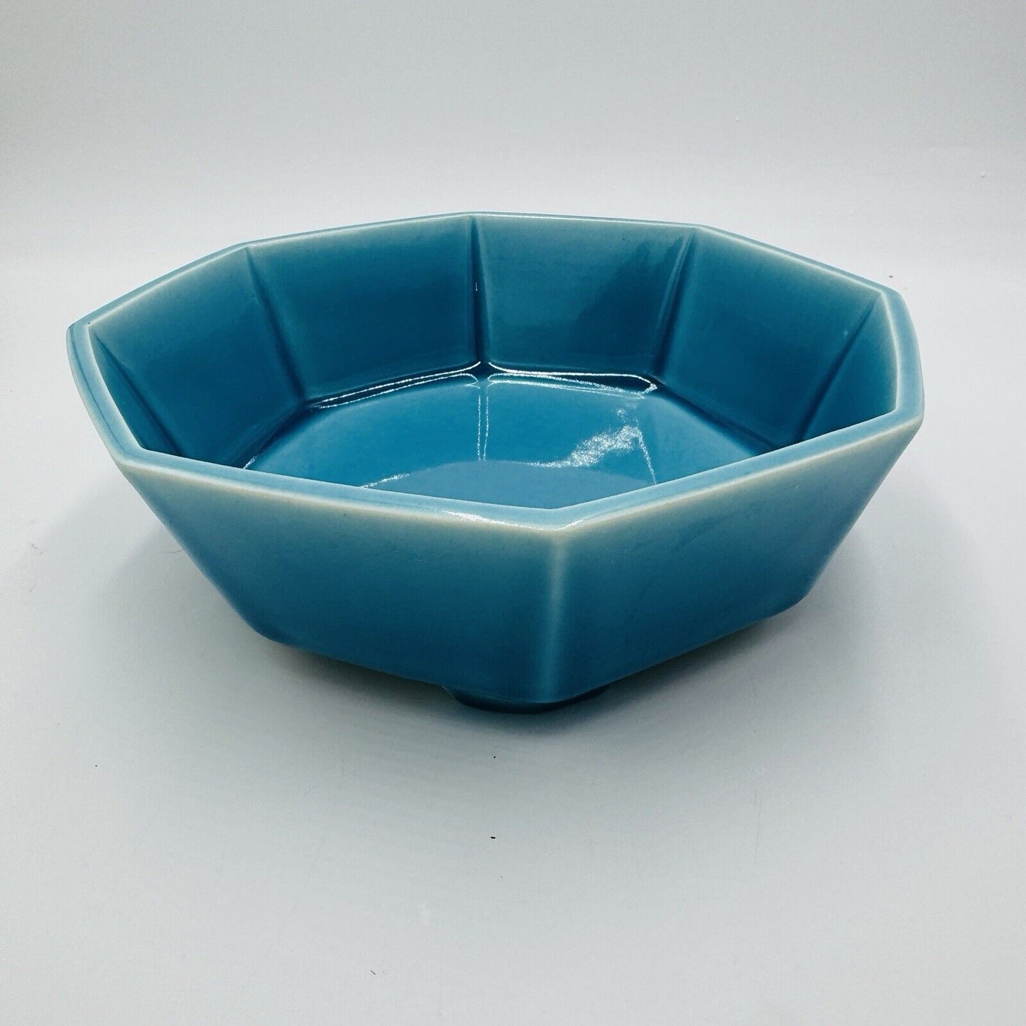 Rookwood Pottery Bowl Arts & Crafts Period Turquoise Glazed Octagonal 1924