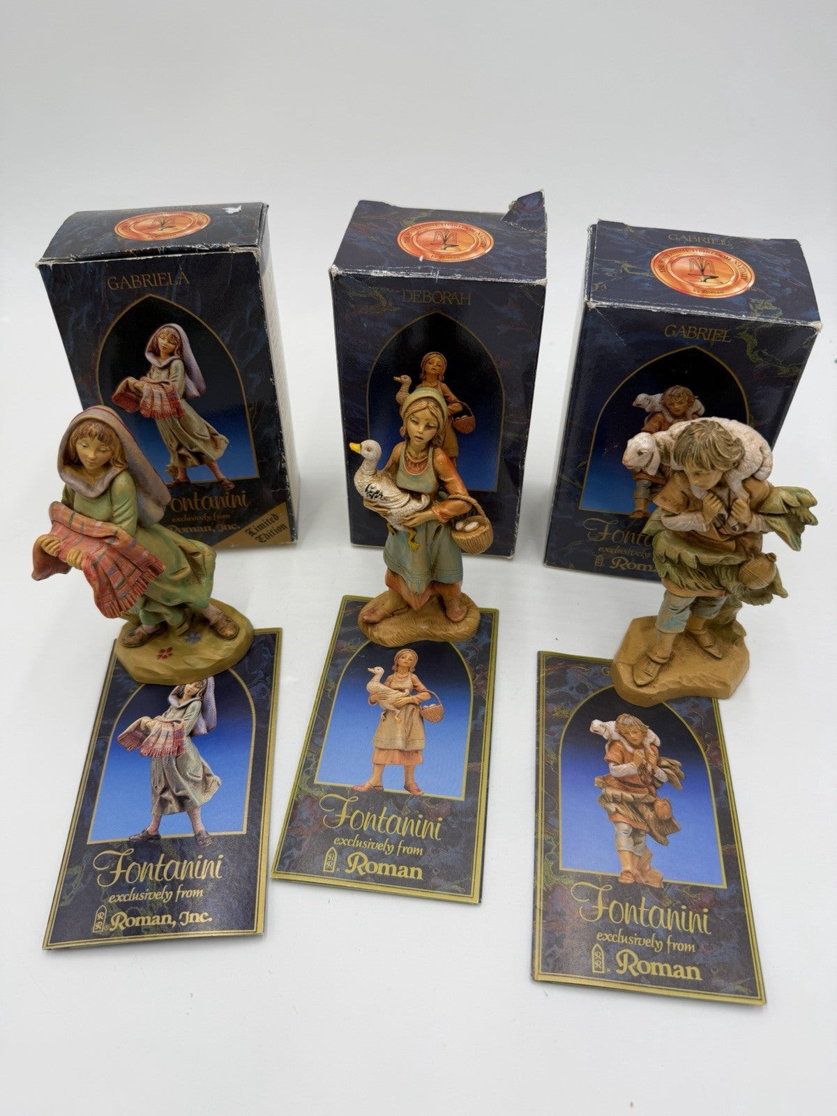 Fontanini Italy Nativity Limited Edition Figurines 3 Pcs Vintage 1983 Christmas