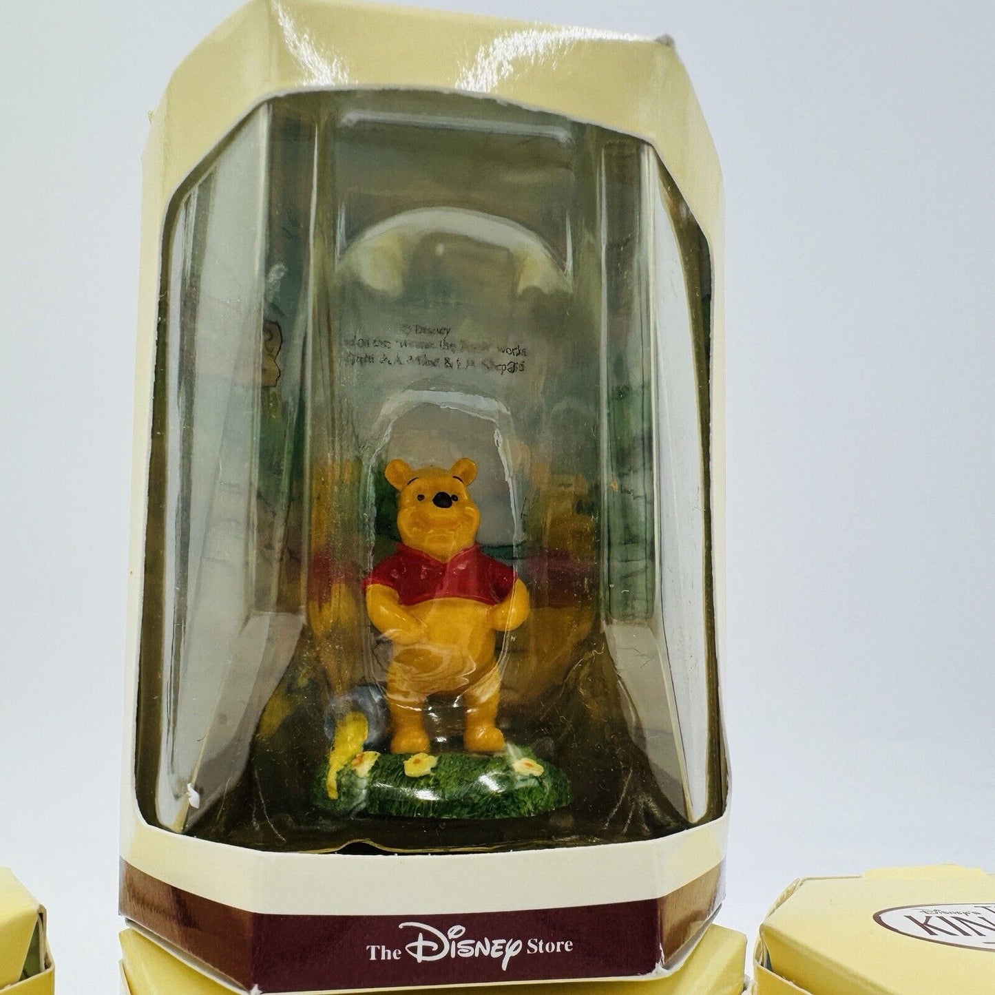 Disney Tiny Kingdom Winnie The Pooh Figurines Miniatures Box Lot 4 Pieces