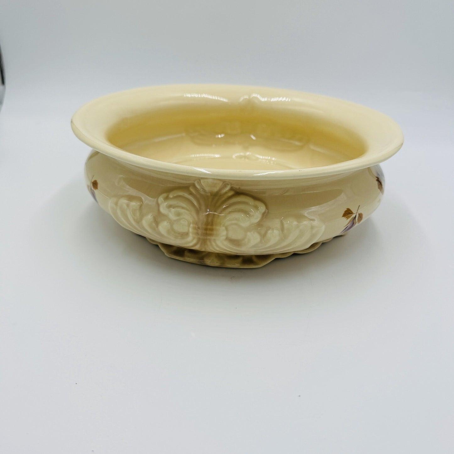 MCM Haeger USA Pottery Bowl Planter Ceramic Floral Rare #4293 3.5inH x 11inW