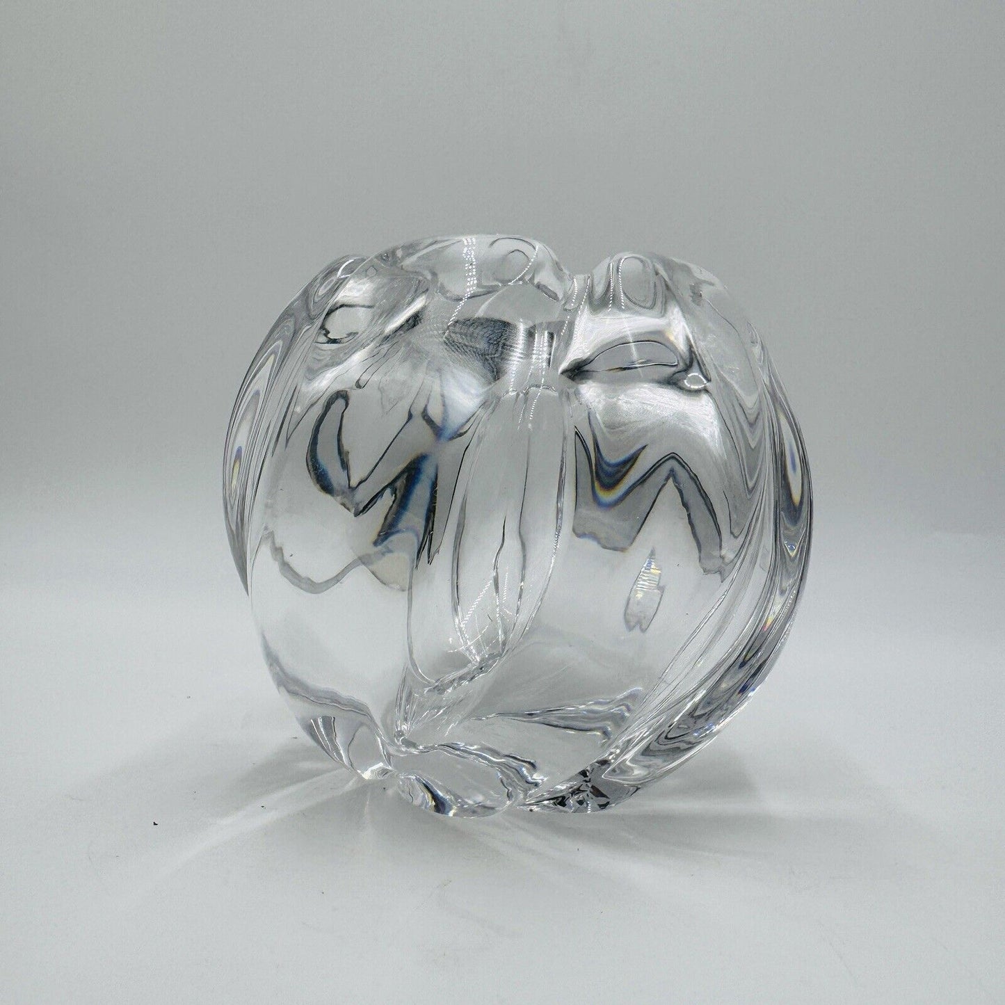 Vintage Orrefors Swedish Art Glass Rose Bowl Vase Edvin Ohrstrom Signed 2444.511