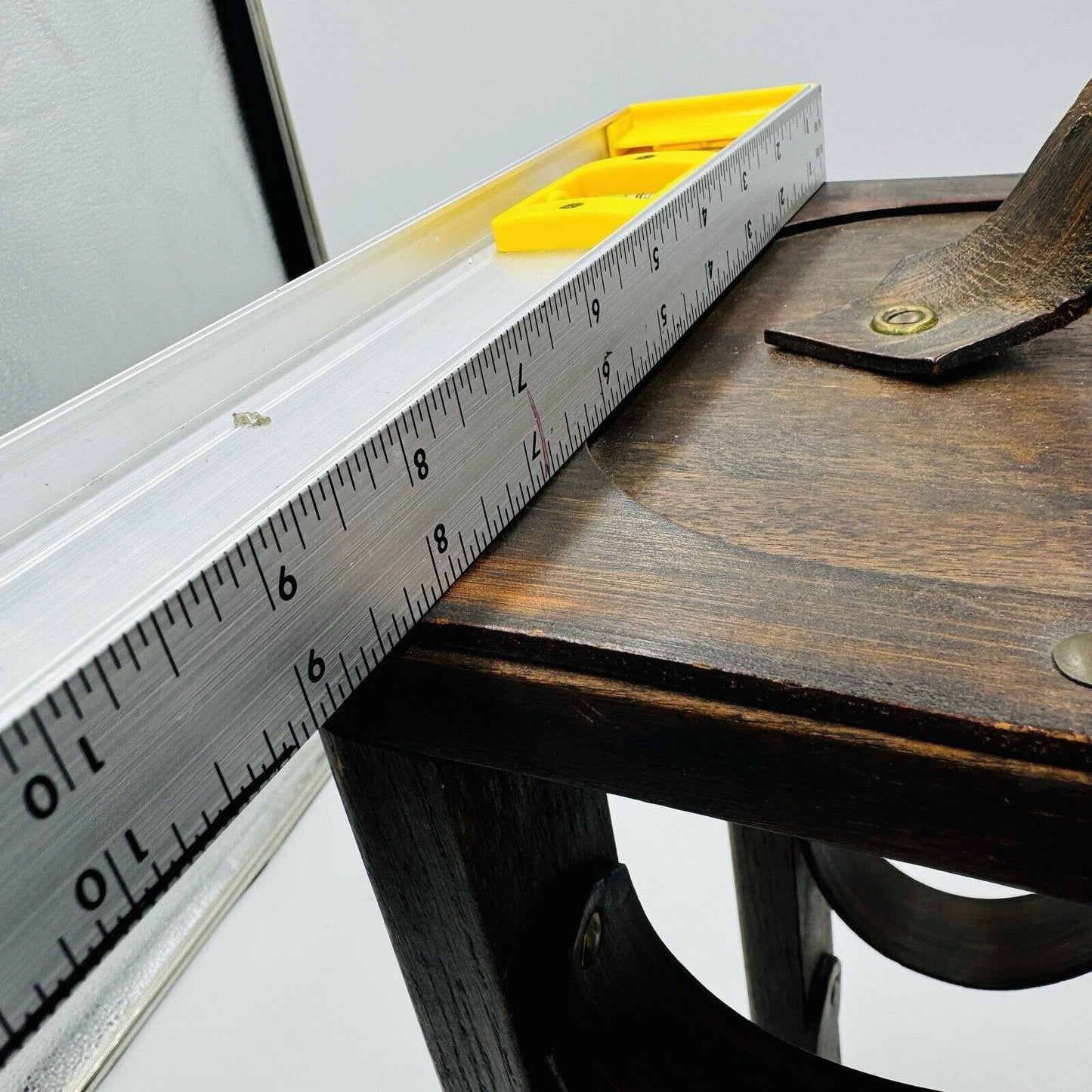 Vintage Rustic Wood Leather Straps Brown Solid Wine Rack 6 Bottles Primitive