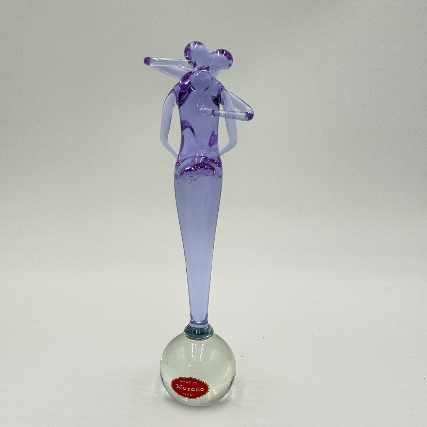 Murano Art Glass Italy BUCELLA CRISTALLI THE EMBRACE Sculpture 9” Purple