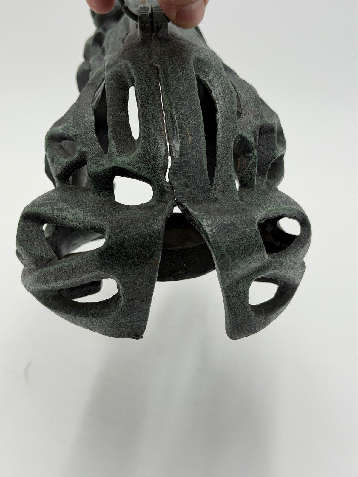 Vintage Cast Iron Japanese Frog Garden Lantern Zen Candle Holder Sculpture GUC