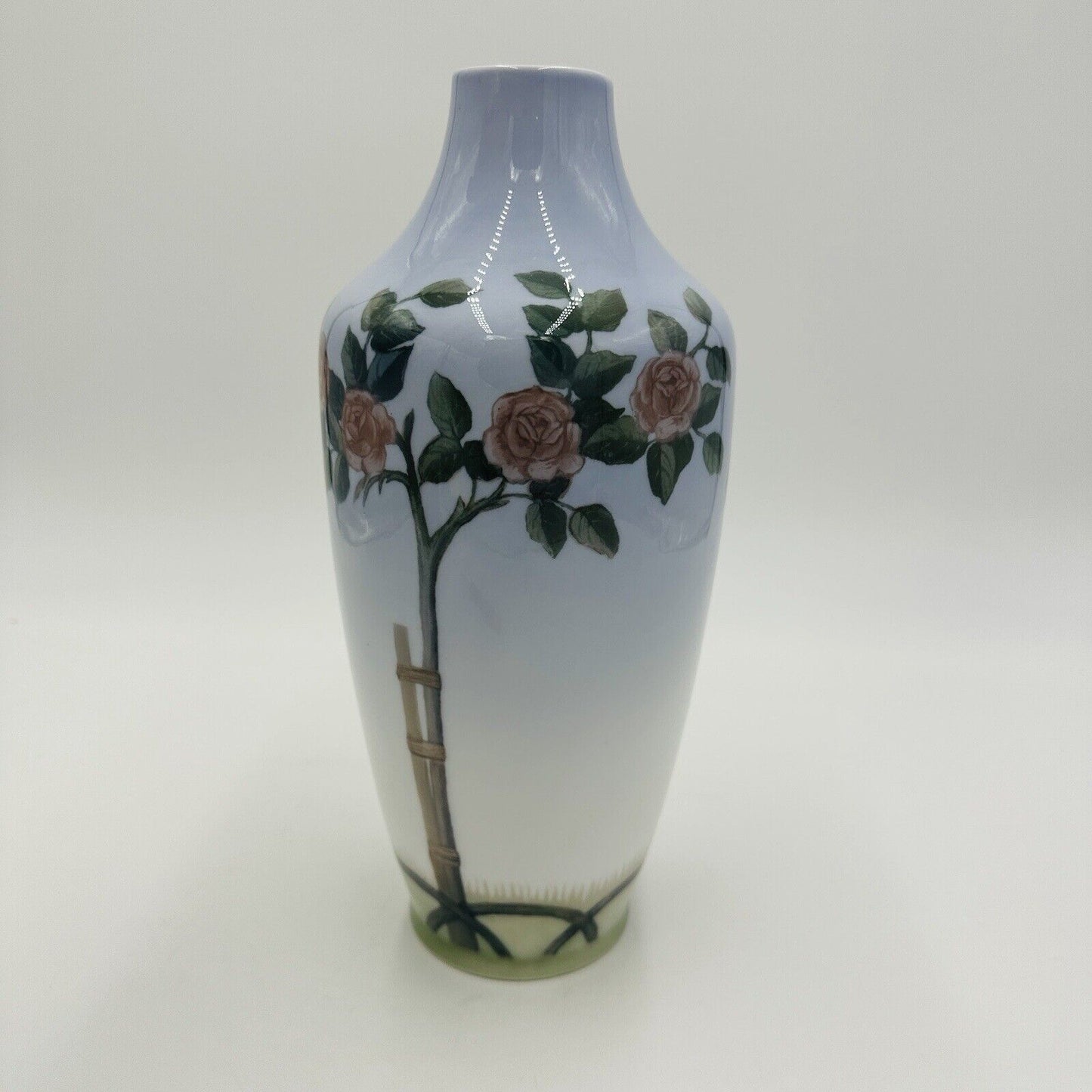 Royal Copenhagen Vase Roses Bush Porcelain Denmark Art Nouveau Vintage 203/231