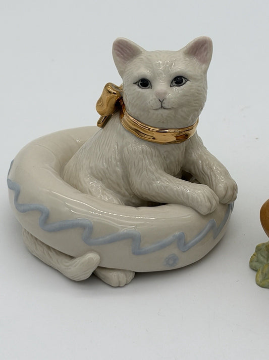 Lenox USA Porcelain Twelve Months Of Kittens August /September Cats Figurines