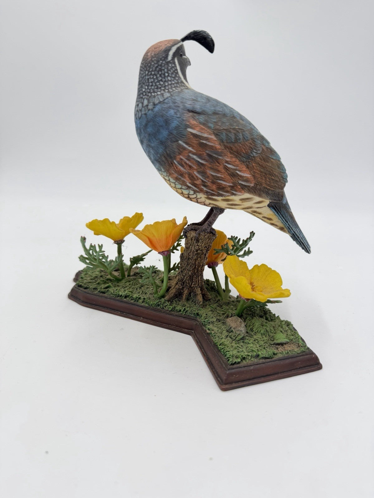 Danbury Mint Golden State Glory California Quail Jeff Rechin Figurine Rare Vtg