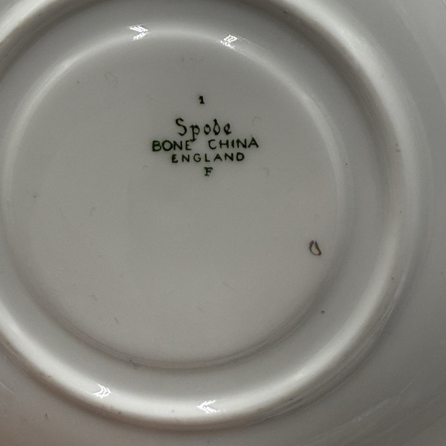 Rare Spode CRAVEN English Pattern Porcelain Teacup & Saucer Blue Gold Lauren